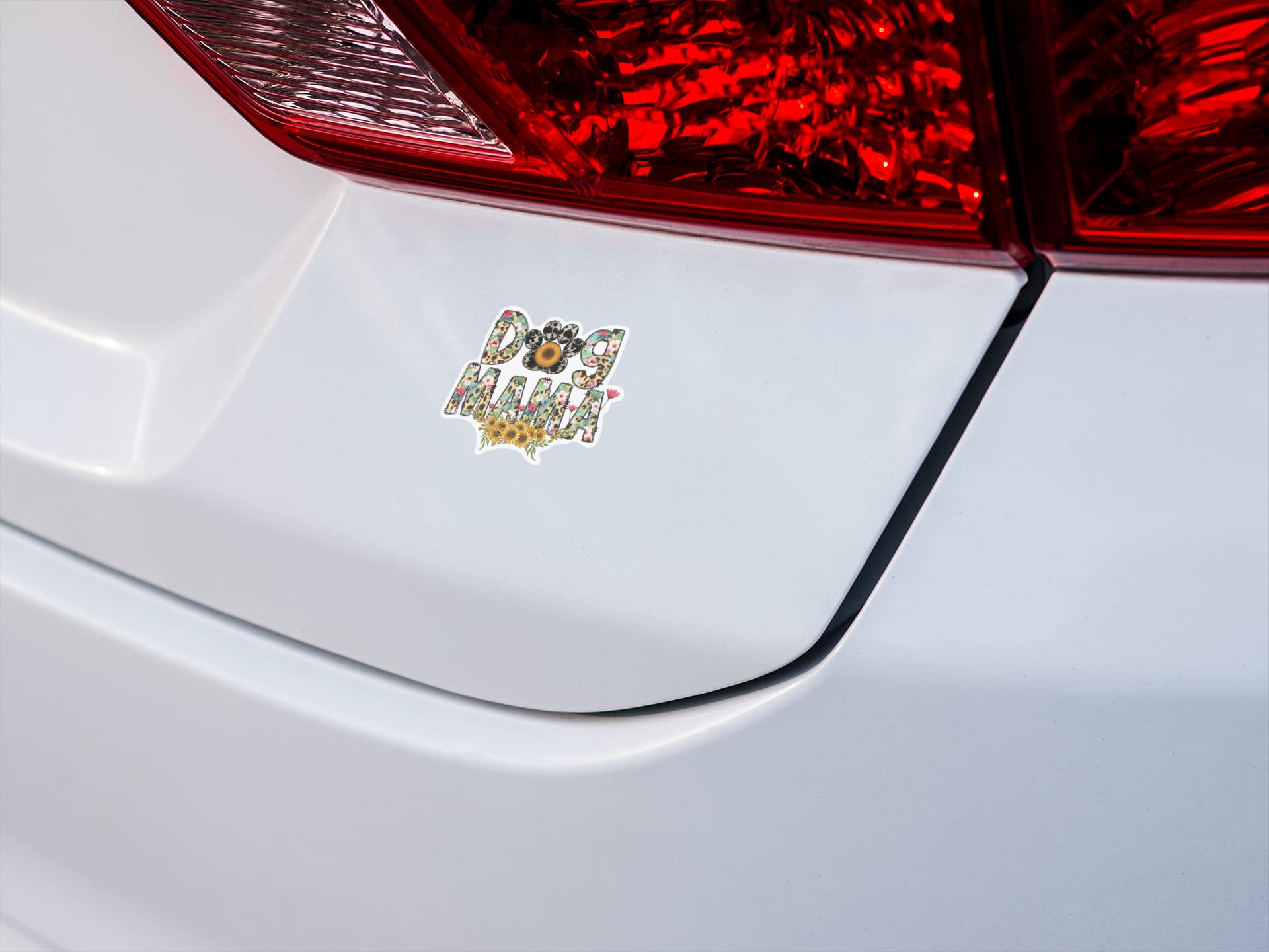 Dog Mama 5 Inch Waterproof Decal Sticker Wall Mom Mother Window Sunflower Love Pet Paw Dog Cat Family Bird Pets Pig Rabbit Lover