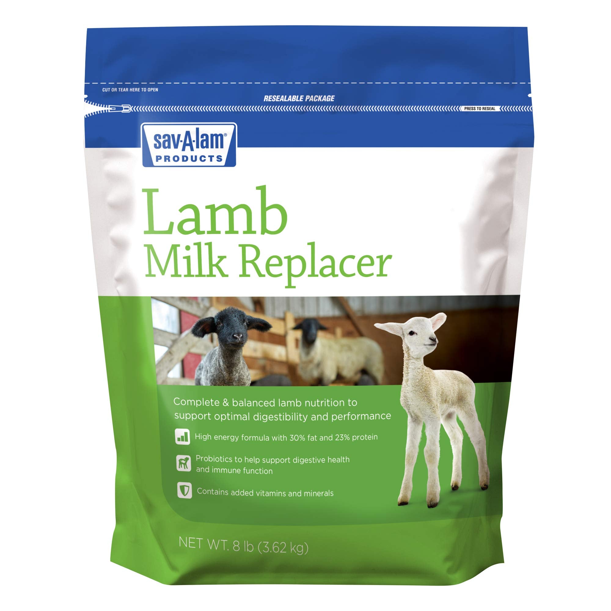 Sav-A-Lam Lamb Milk Replacer | 8 Pound ( 8 LB) Pouch
