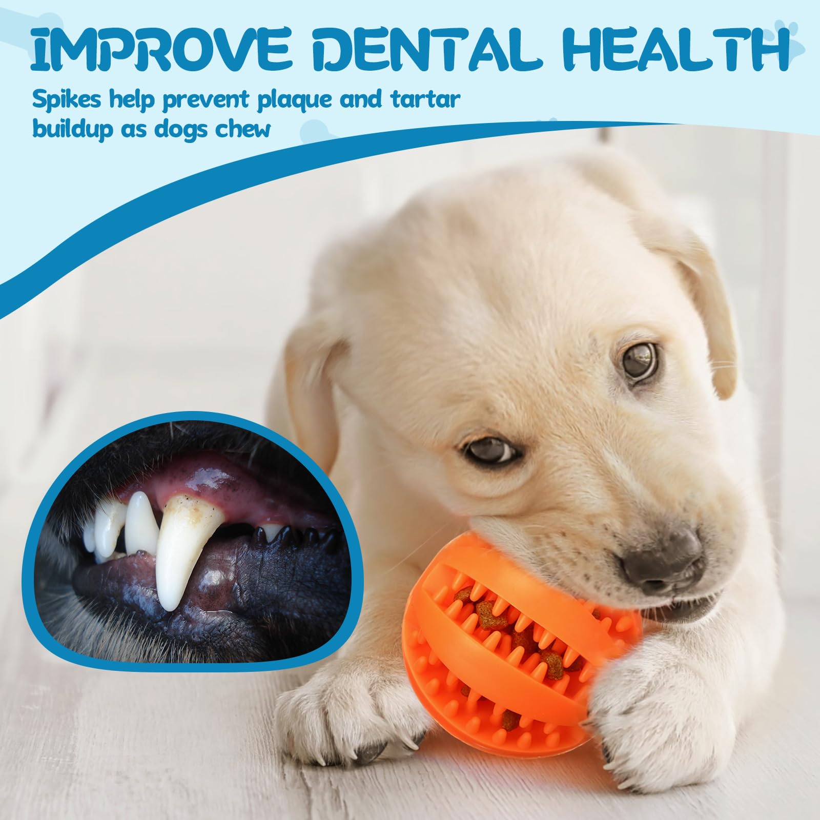 Suilung 12 Pcs Dog Treat Toy Balls Bulk Interactive Dog Puzzle Toys Dispensing Puppy Balls for Teething Chew Enrichment for Bore