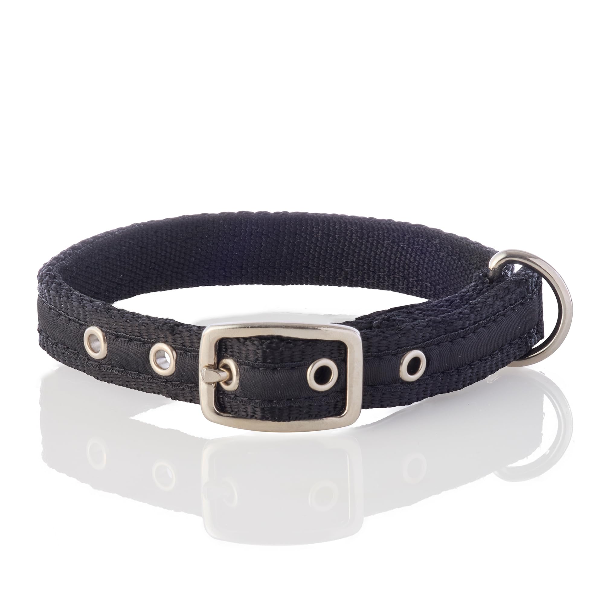 Pet Passion Adjustable Recycled Ribbon Dog Collar For All Pet Breeds, Black, Xx-Large