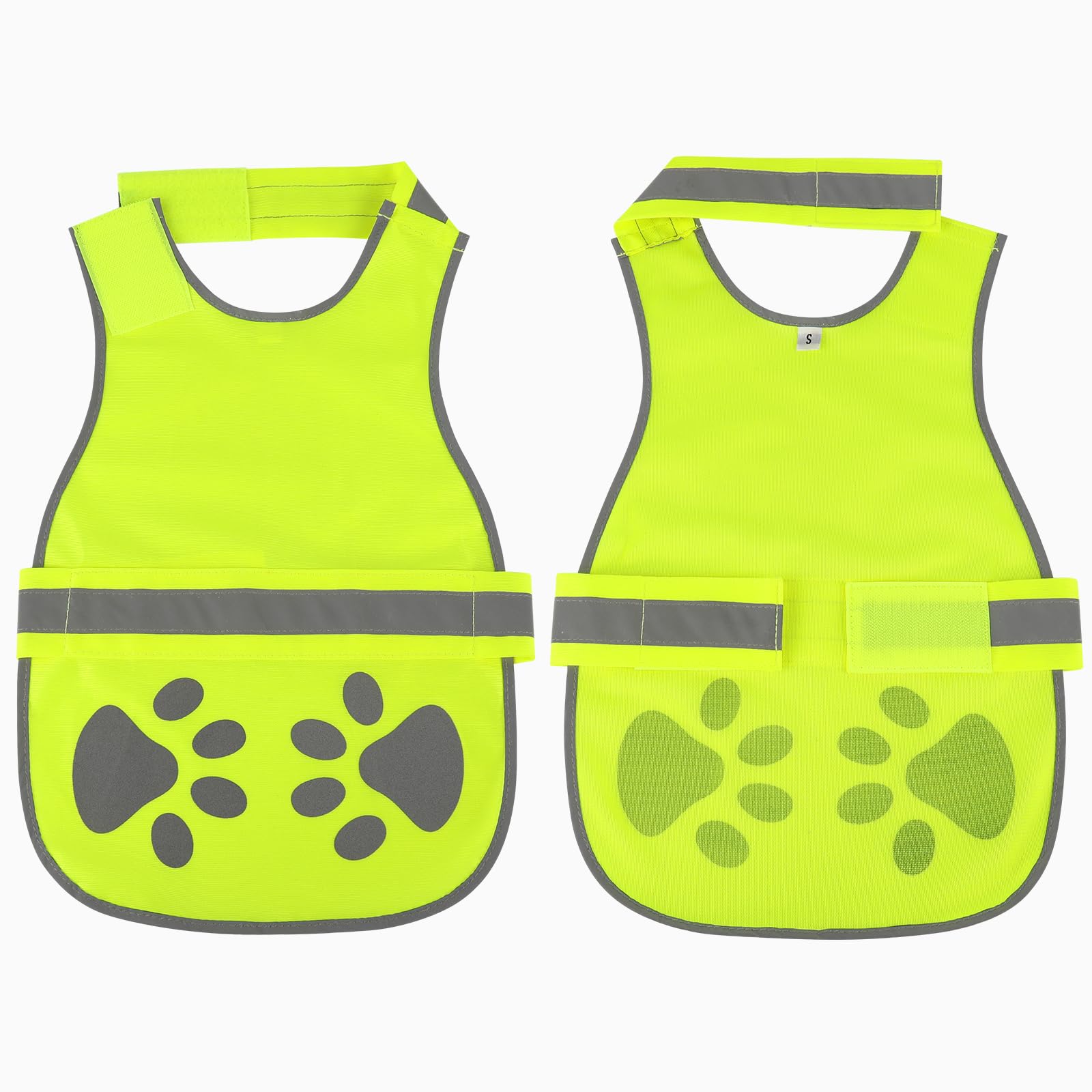 Candofly Reflective Dog Vest, High Visibility Dog Hunting Vest Lightweight Safety Dog Jacket For Night Walking Camping (Neon Gre