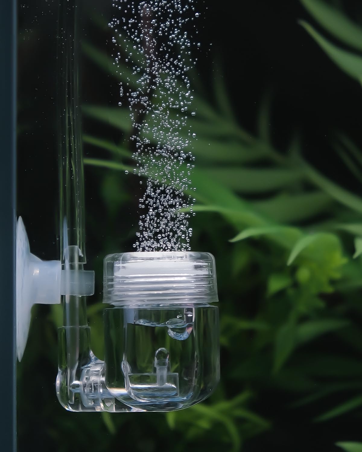 Pawfly CO2 Diffuser for Aquarium Plants, Clear Acrylic CO2 Atomizer Aquarium CO2 Diffuser with Ceramic Disc Bubble Counter and S