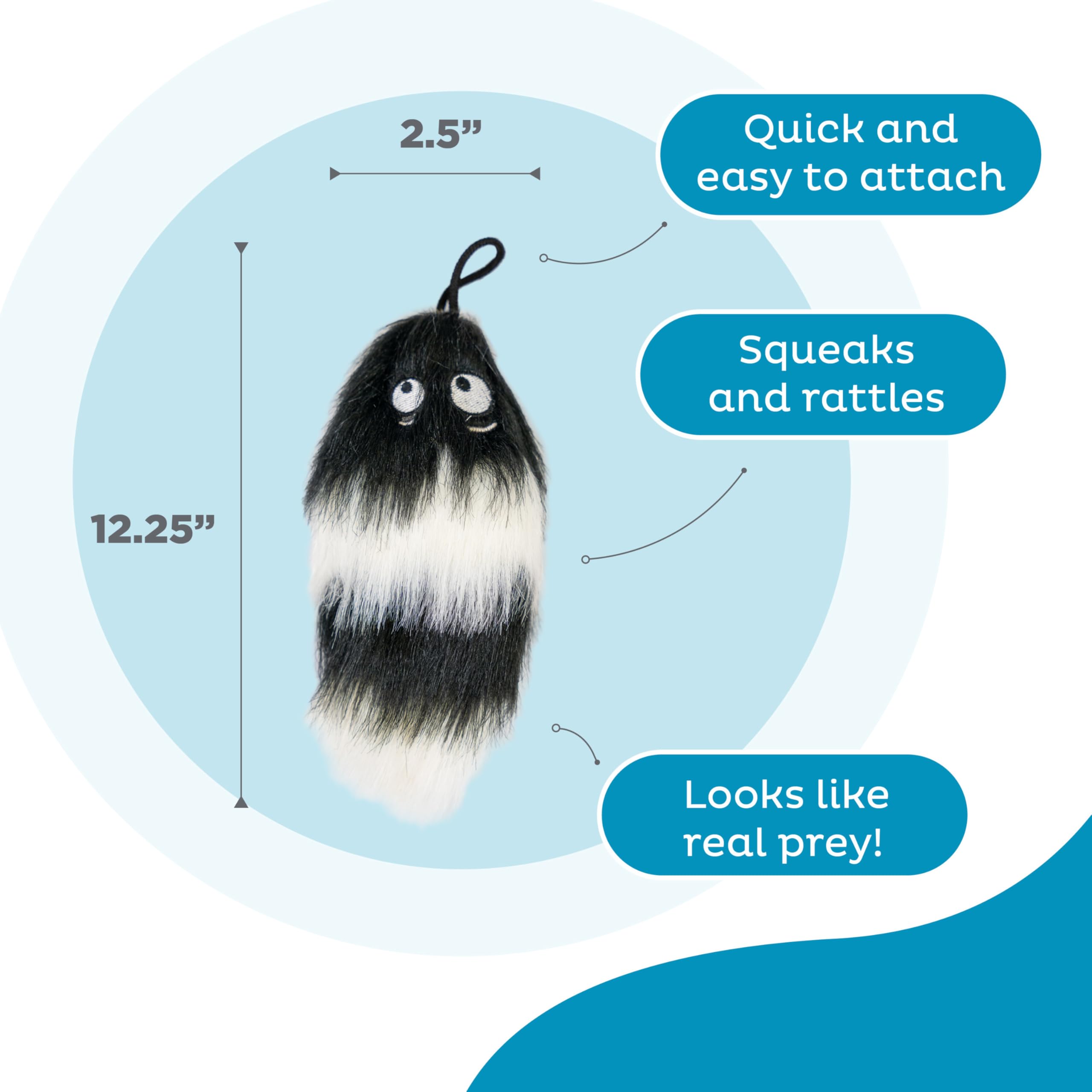 Outward Hound Tail Teaser Replacement Lure For Dog Teaser Wand, Black