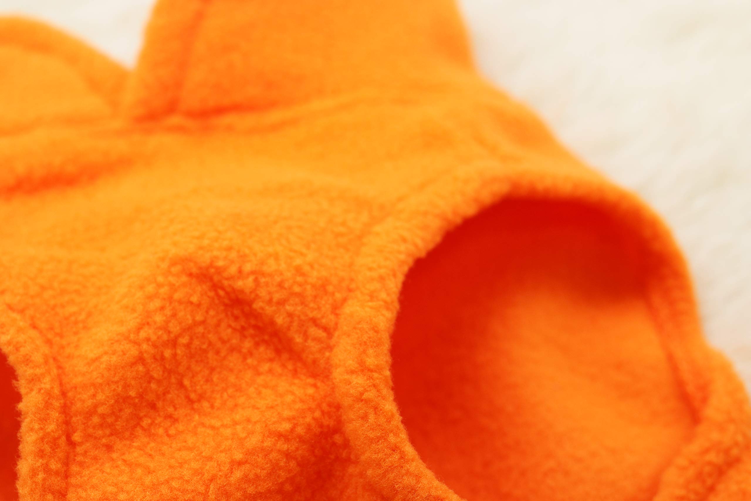 Droolingdog Small Dog Fleece Shirts Cat Fleece Vest For Small Dogs, Medium, Orange