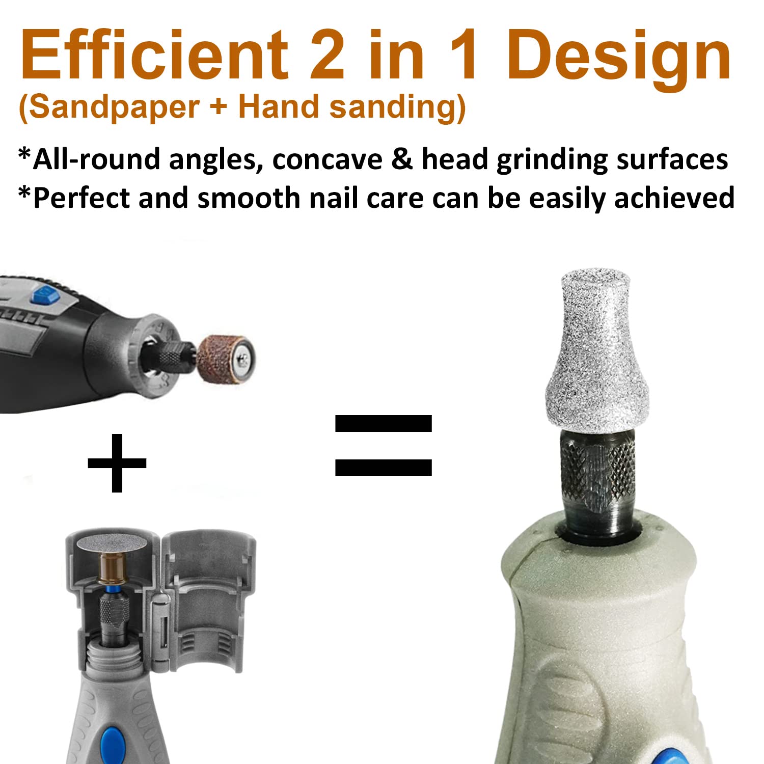 Platgo Diamond Dog Grinder For Dremel, Nail Drill Bits For Dogs & Pets Care, 1/8'' Dremel Tool