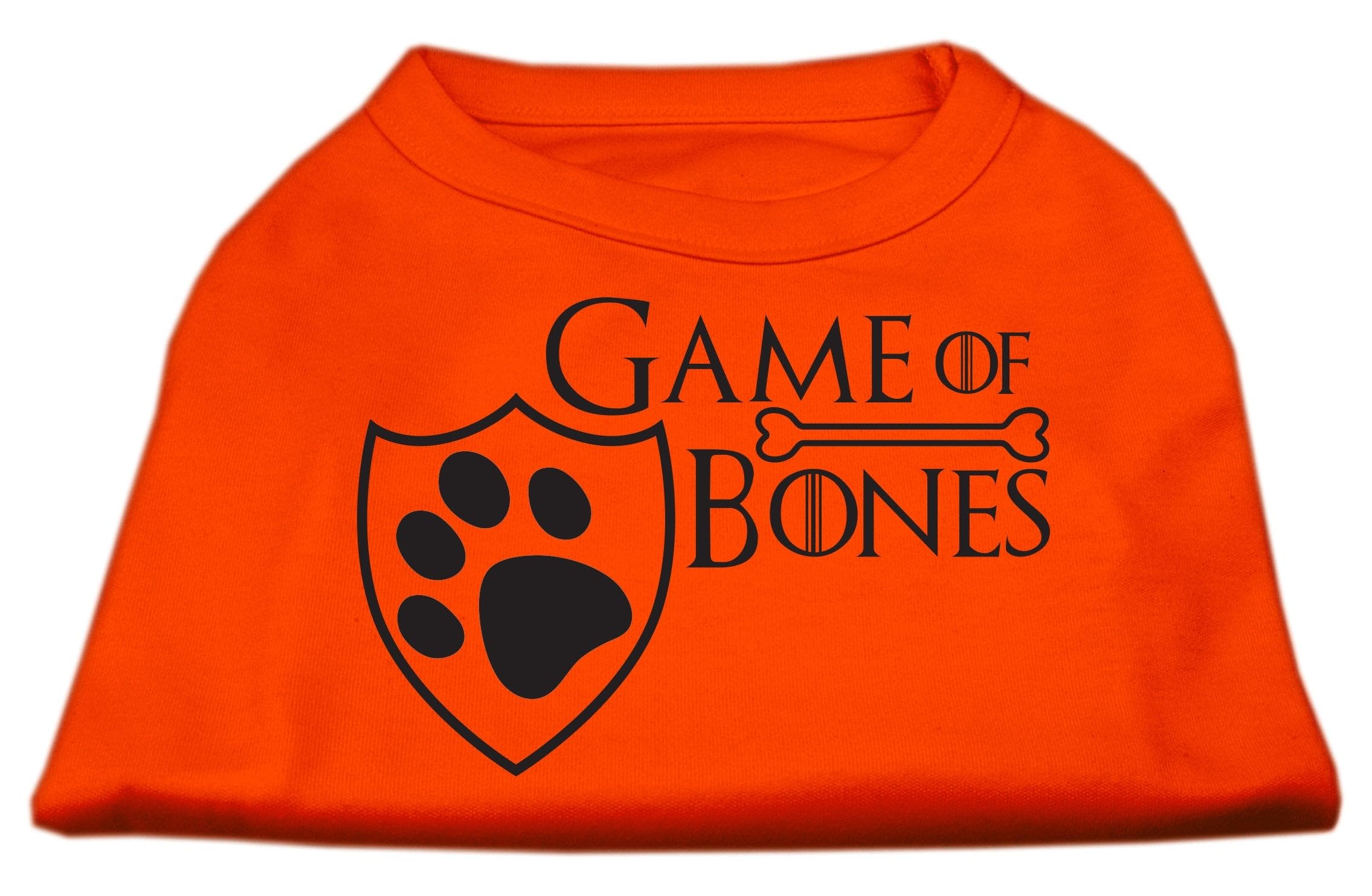 Pet Dog & Cat Shirt Screen Printed, 'Game Of Bones' Bright Pink Sm (3-6 Lbs.)