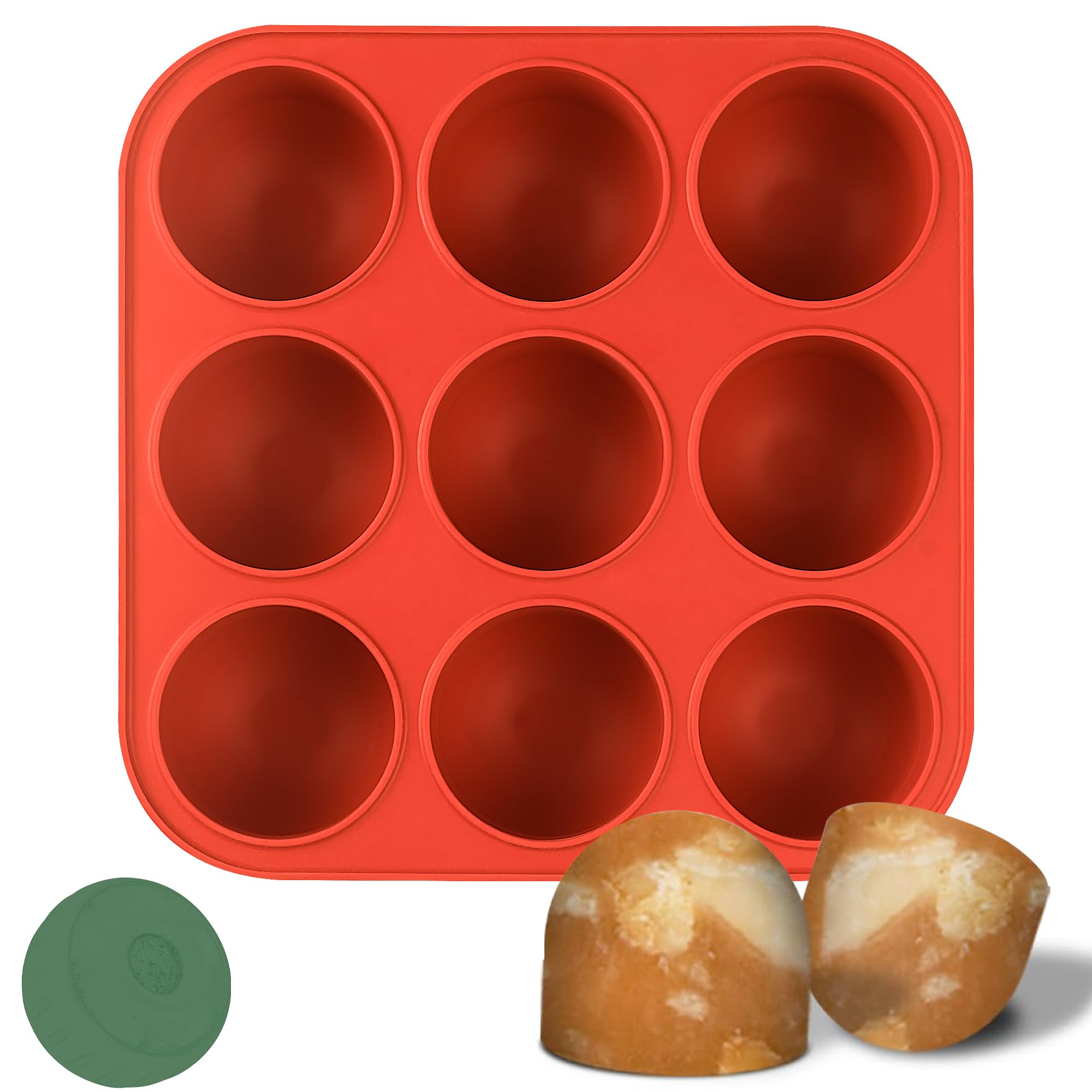 Wilewir 9-Cavity Silicone Frozen Dog Treat Mold for Woof Pupsicle & Power Chewer Pupsicle XL 75 lbs and Up, Reusable Frozen Dog 