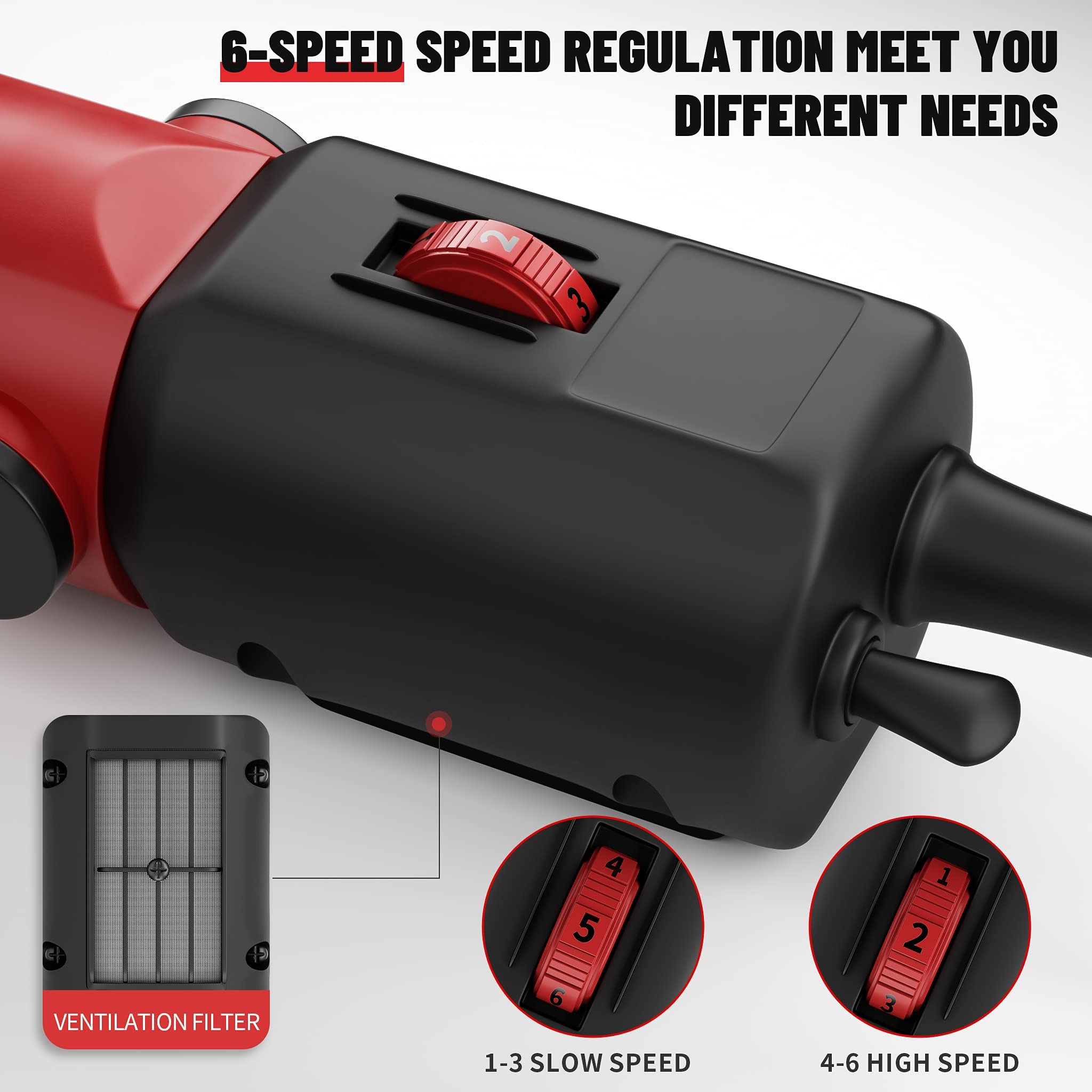 Dragro Sheep Clippers 600W, Professional Animal Shearing Machine, Farm Livestock Grooming Kit, Heavy Duty Electric Clippers For Thick Coat Animals (Sheep Clippers-600W)