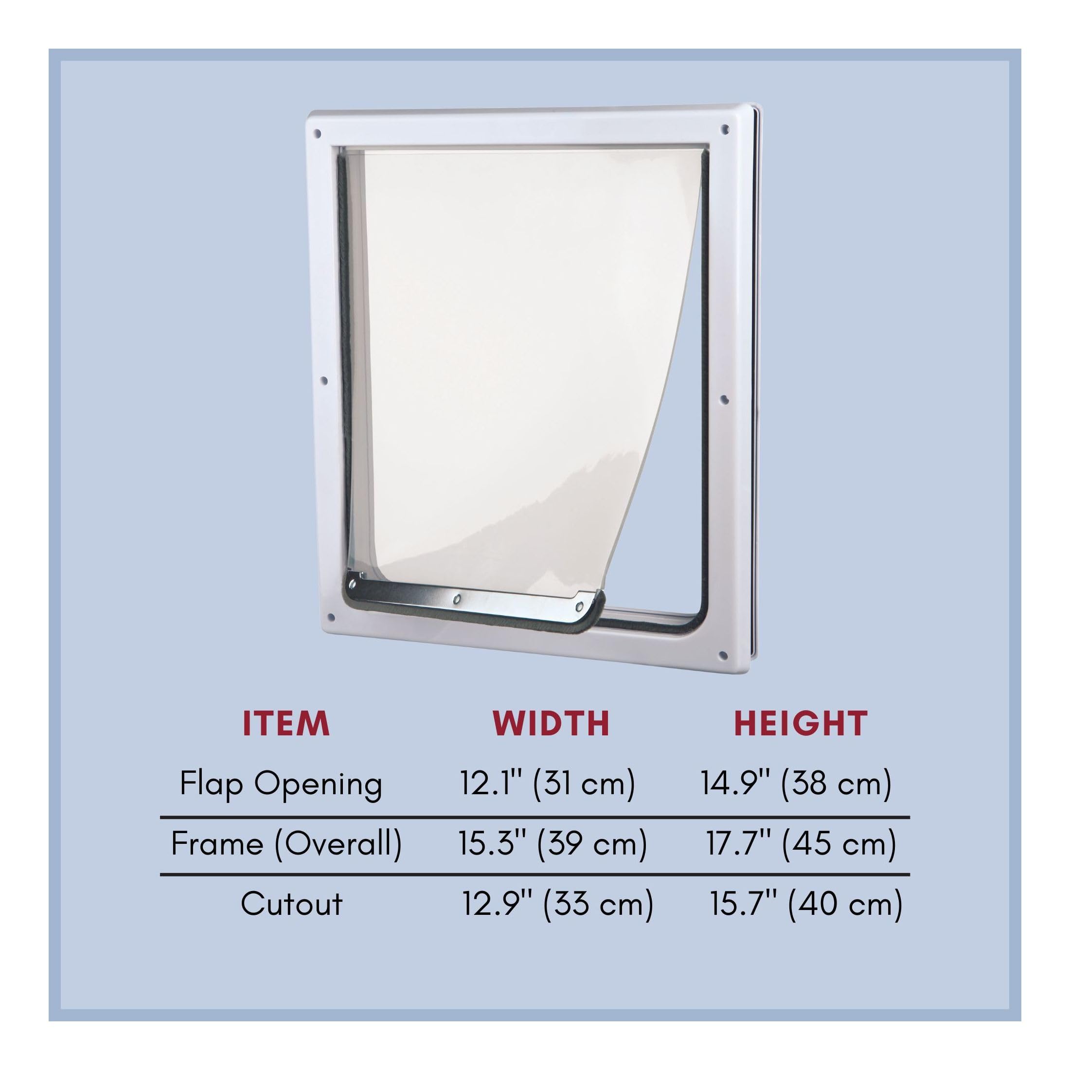 Trixie Pet Products 2-Way Locking Dog Door, Medium To X-Large Dogs, White