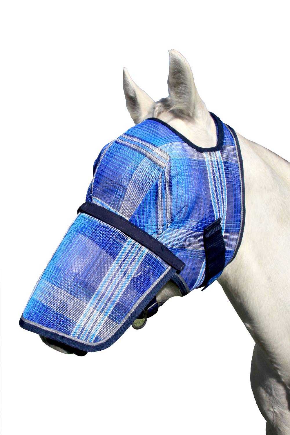 Kensington Signature Fly Mask w/Removable Nose (XL-Lrg.Horse, 181 - Kentucky Blue)
