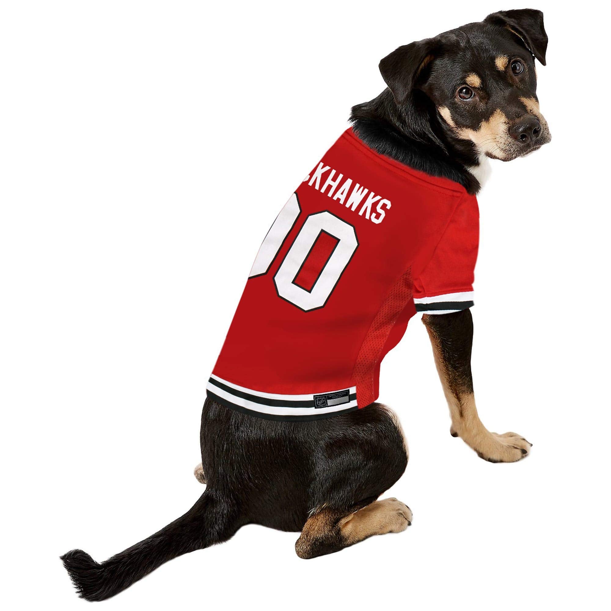 Pets First NHL Chicago Blackhawks Jersey for Dogs & Cats, Medium. - Let Your Pet Be A Real NHL Fan!