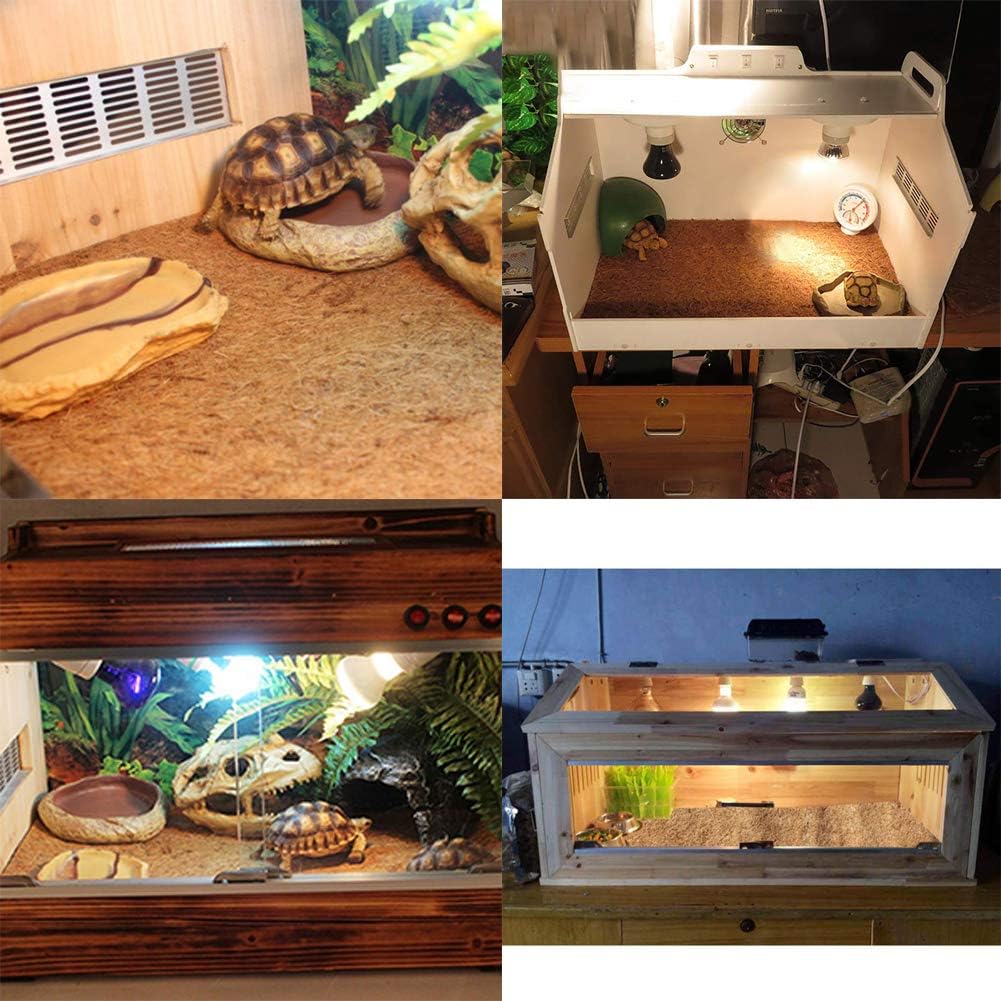 Pivby 2 Pcs Reptile Carpet, Natural Coco Coir Mat (19.6' X 11.7'), Coconut Fiber Substrate Pet Terrarium Liner For Bearded Dragon Tortoise Habitat Lizards Turtles Snakes Iguana Hermit Crab