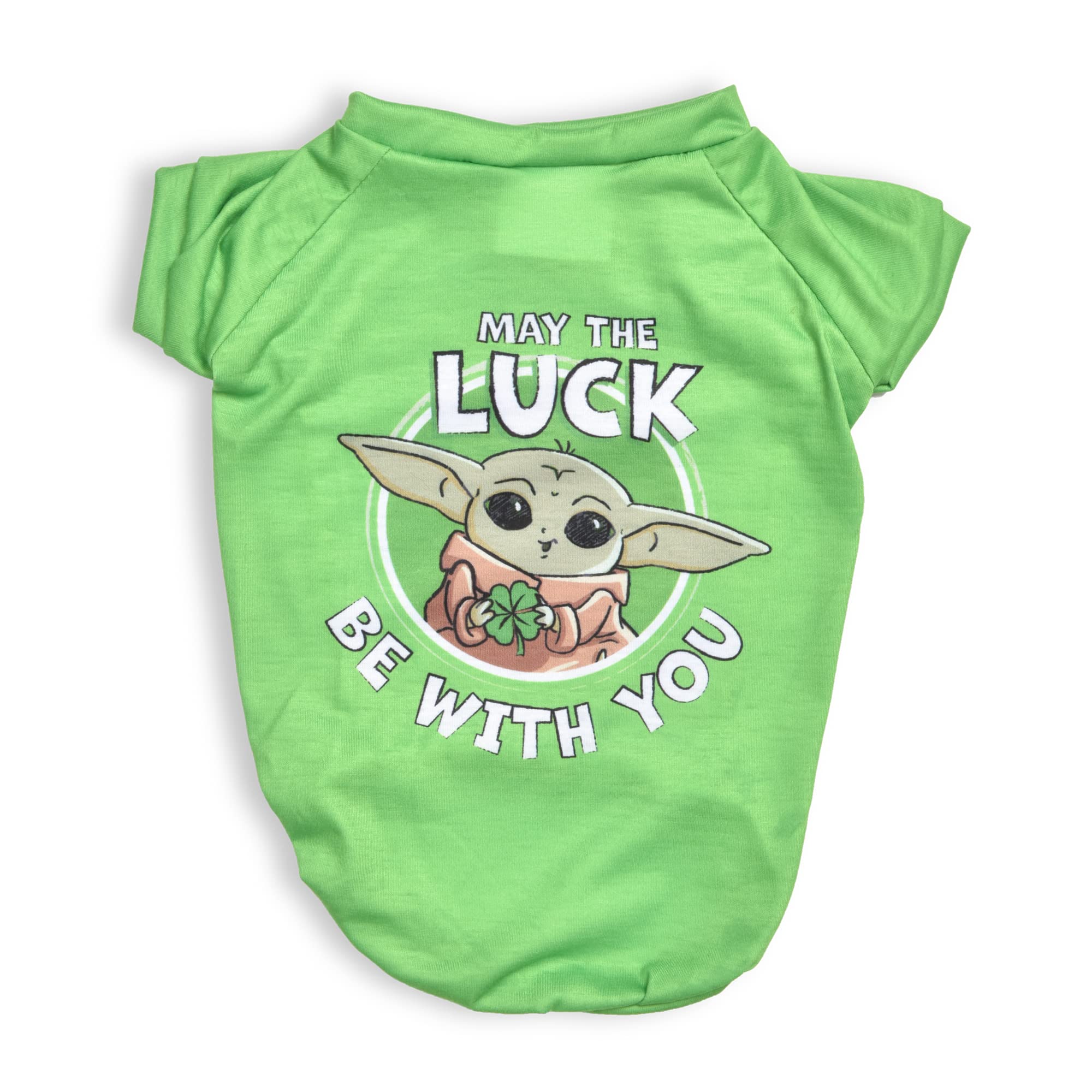 Star Wars For Pets Grogu May The Luck Be With You Dog Tee For St. Patrick’S Day | Size Large | Star Wars Dog Clothing And Apparel, Cute Dog Clothes, Green (Ff20332)