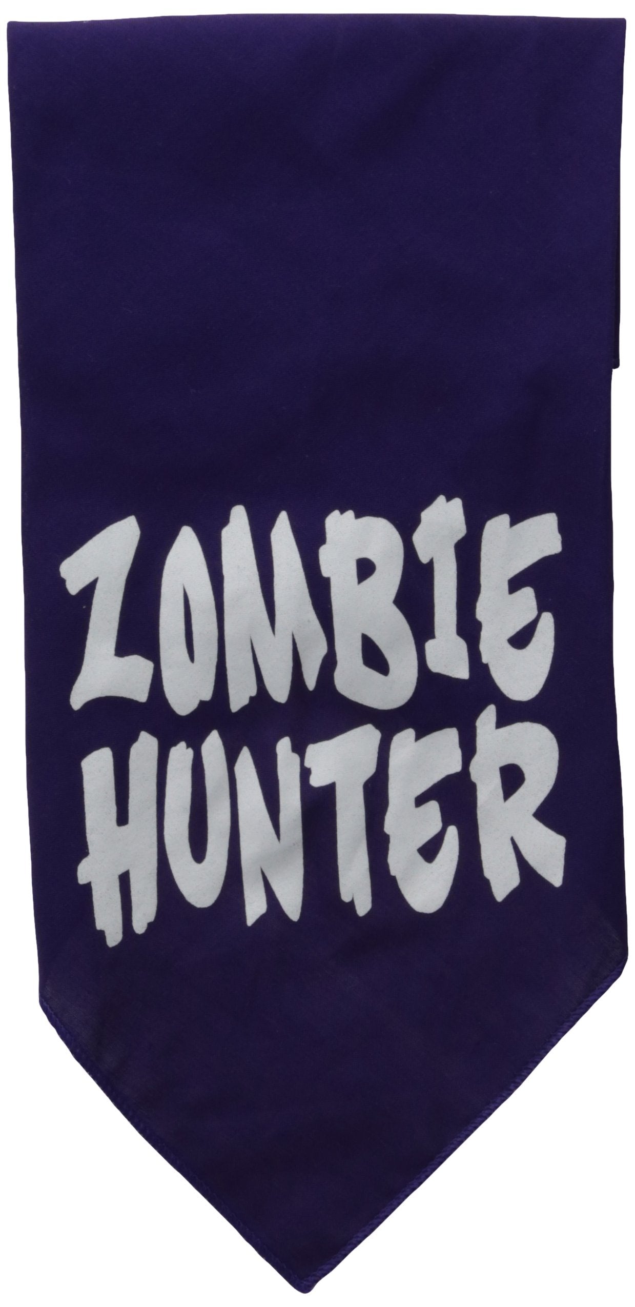 Mirage Pet Products Zombie Hunter Screen Print Bandana, Large, Purple