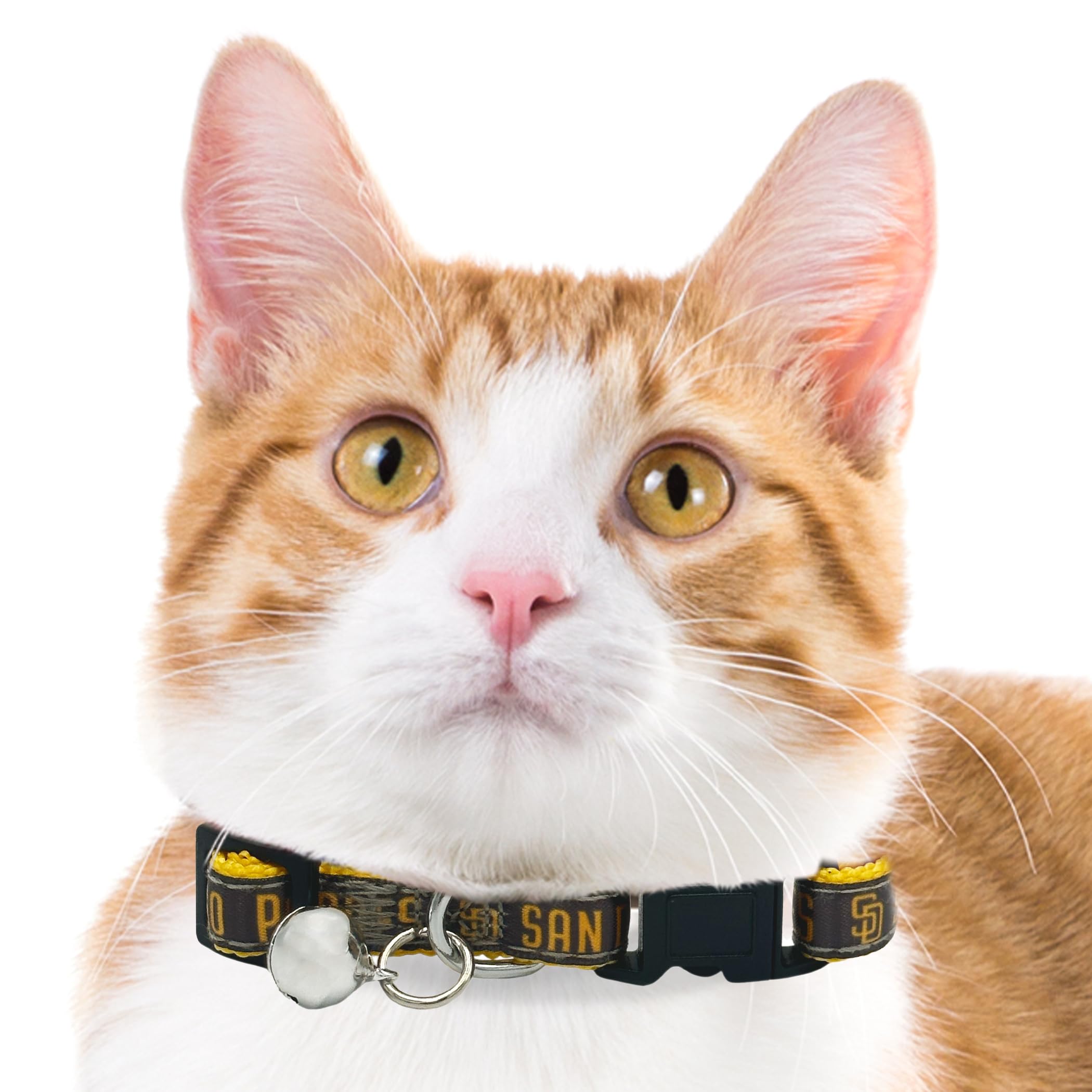 Mlb Cat Collar San Diego Padres Satin Cat Collar Baseball Team Collar For Dogs & Cats. A Shiny & Colorful Cat Collar With Ringin