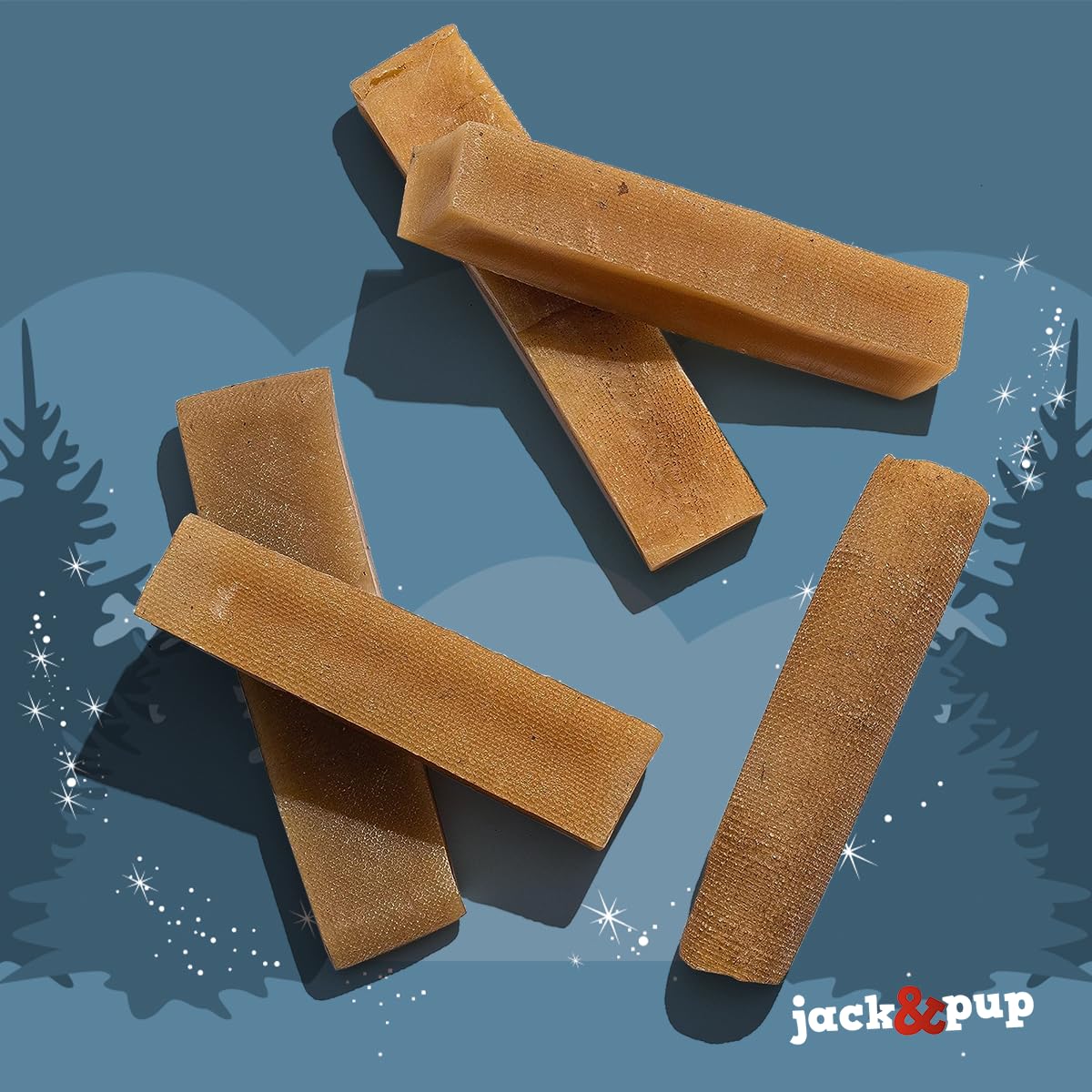 Jack&Pup Yak Cheese Himalayan Dog Chews | Dog Yak Chews for Large Dogs Aggressive Chewers | Hard Yak Cheese Stick (9oz, 3 Pack)