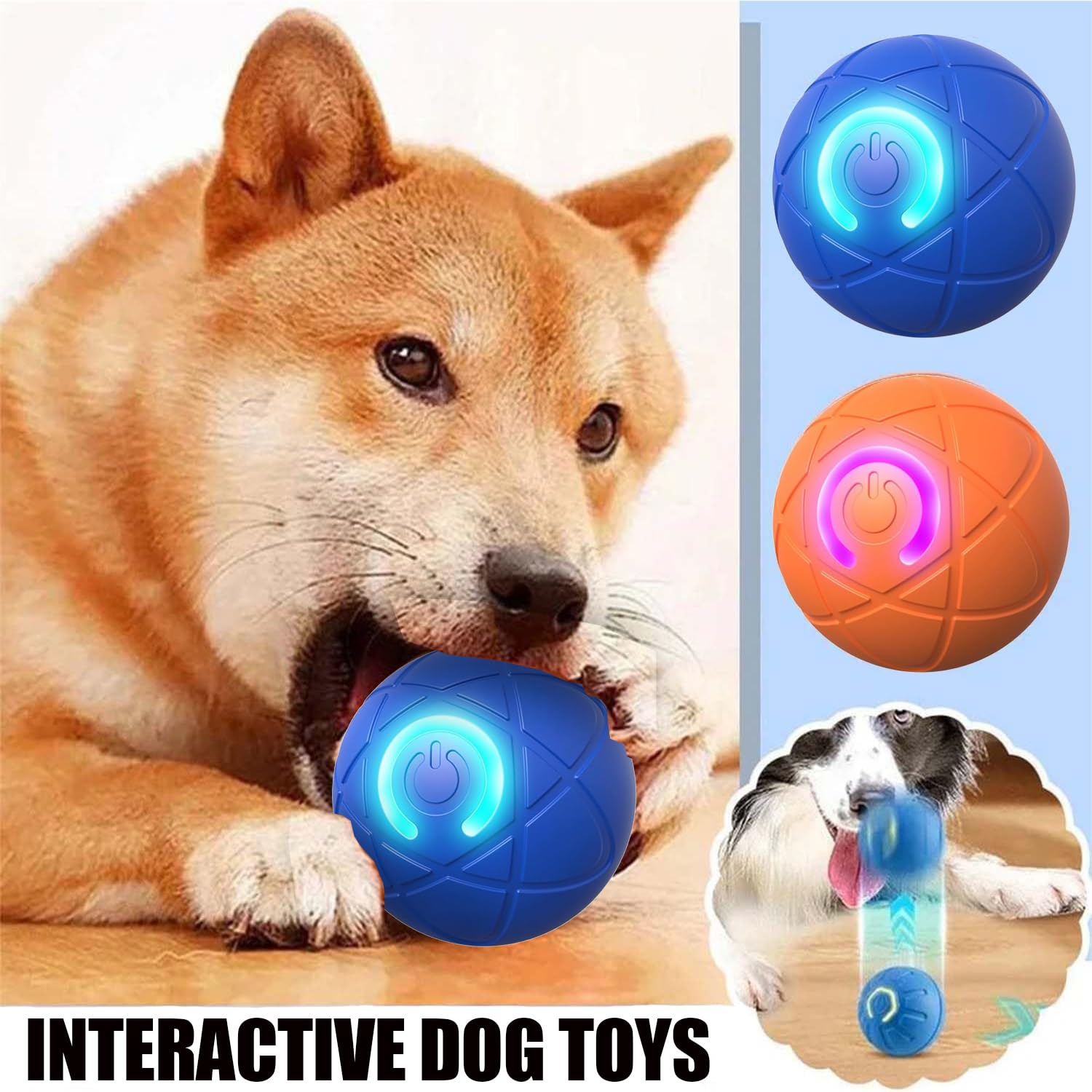 Xihongshi Shaky Ball Toy For Dogs, Automatic Moving Dog Toy Ball For Dogs(Cosmic Orange)