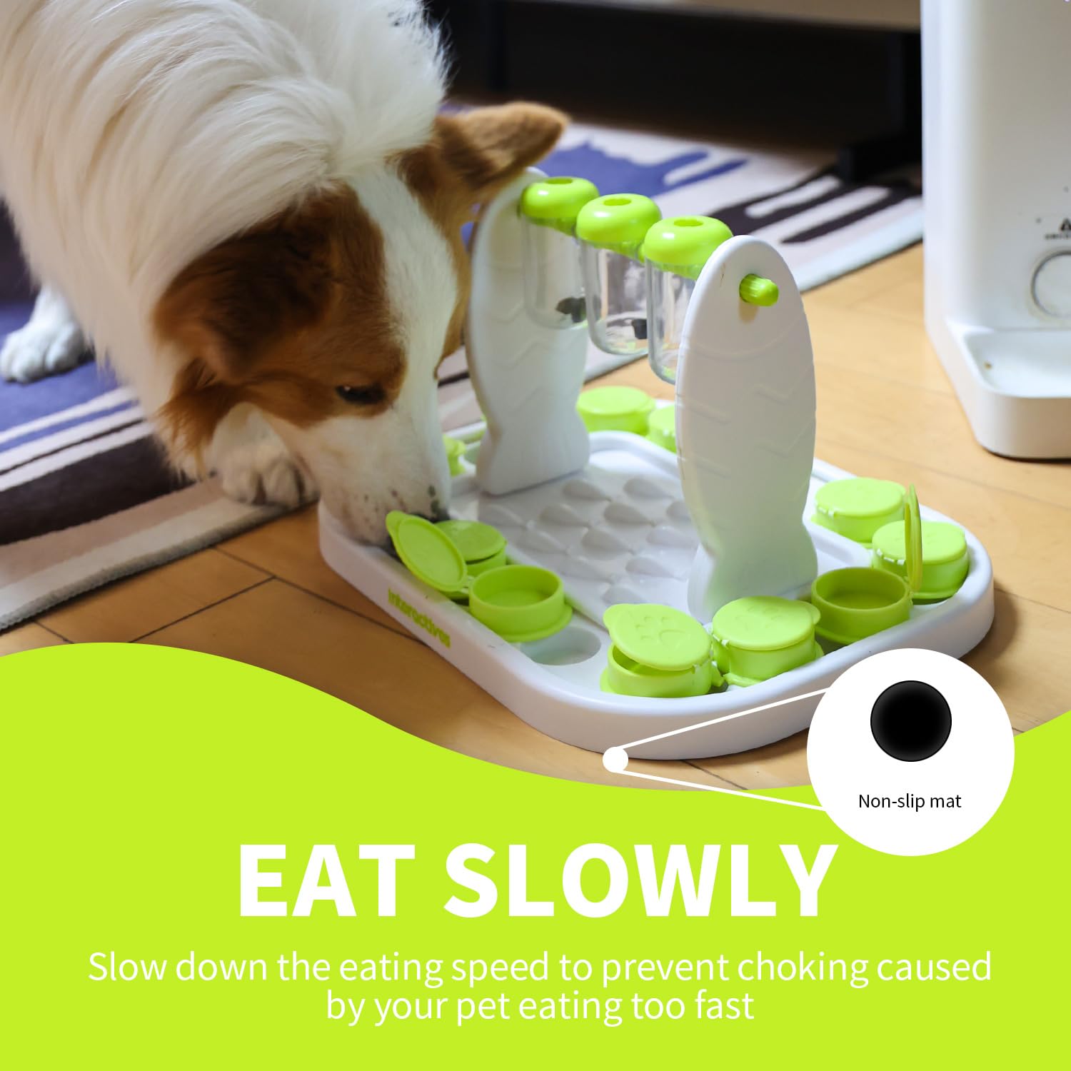 ALL FOR PAWS Dog Puzzle Toy, Level 1 Dogs Puzzle Feeder, Interactive Dog Treat Puzzles for Small Dogs, Fun Treat Bistro Puzzle F