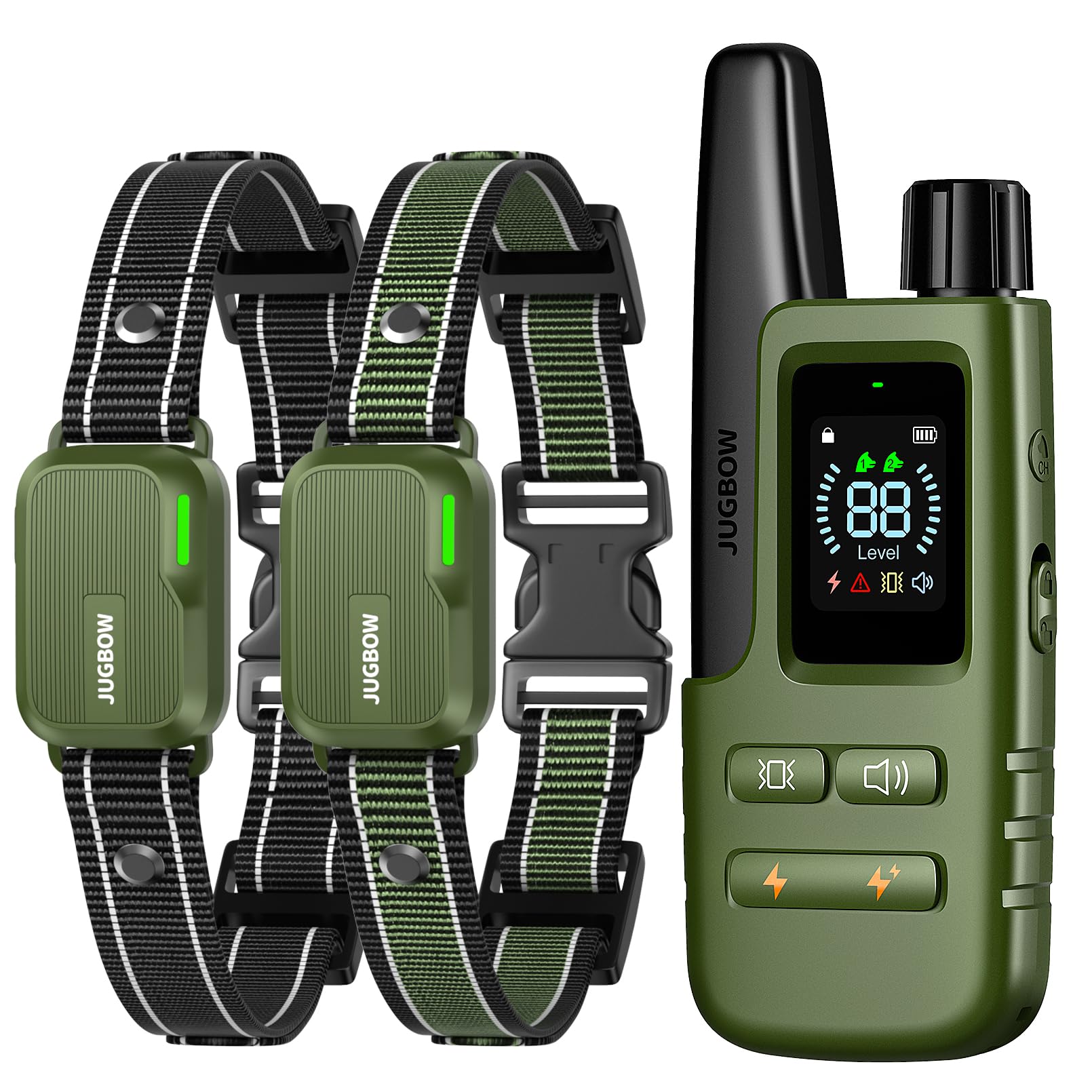 Jugbow Dog Shock Collar 2 Dogs (10-120Lbs) - 4200Ft Dog Training Collar With Remote Ipx7 Waterproof Electric Collar With 4 Train