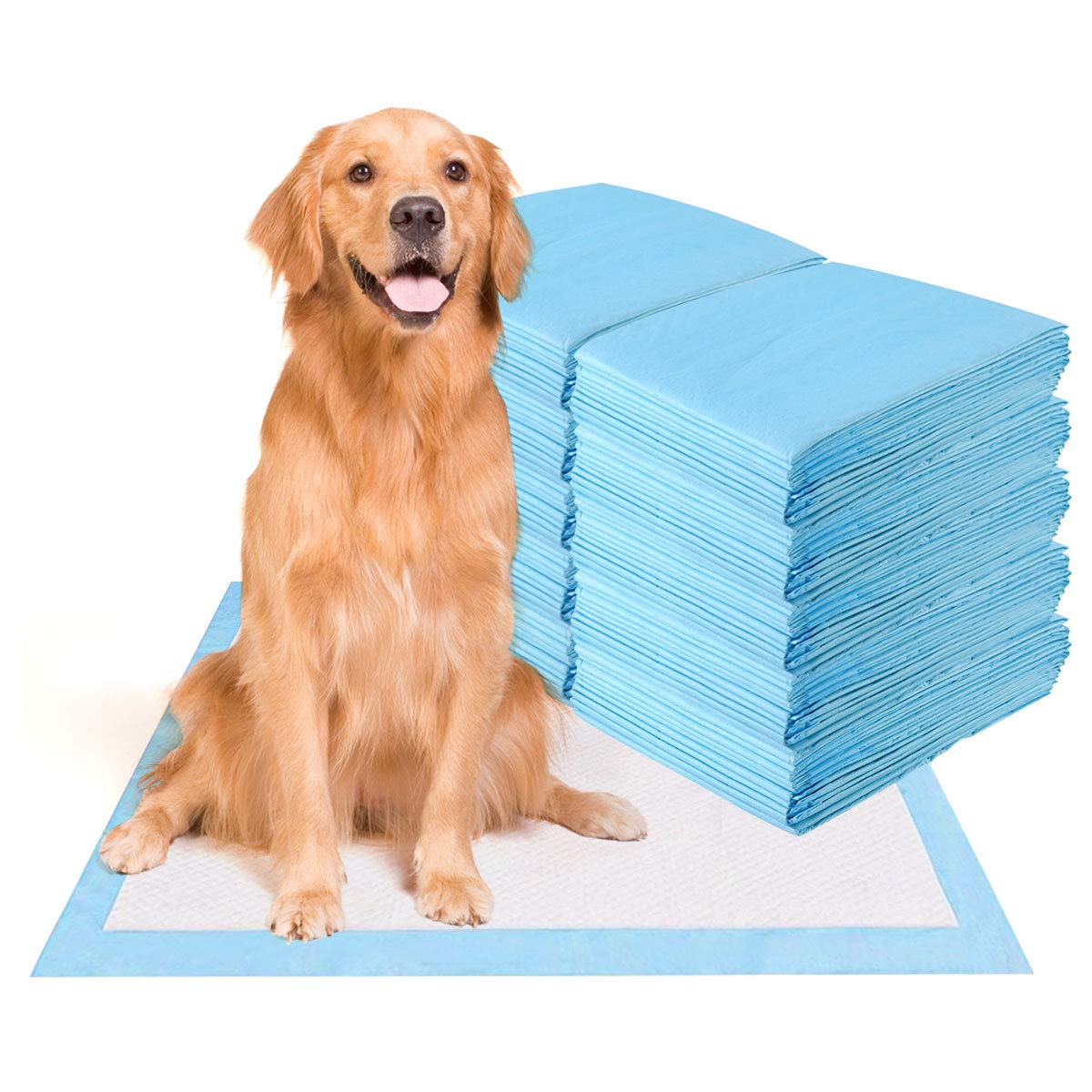 Giantex Puppy Pee Pads 100 Count, 36''X30'' Dog Potty Pads, Powerful Absorbency, 5-Layer Design, Leak-Proof Disposable Pet Piddle Training Pad For Dogs Doggie Cats Rabbits