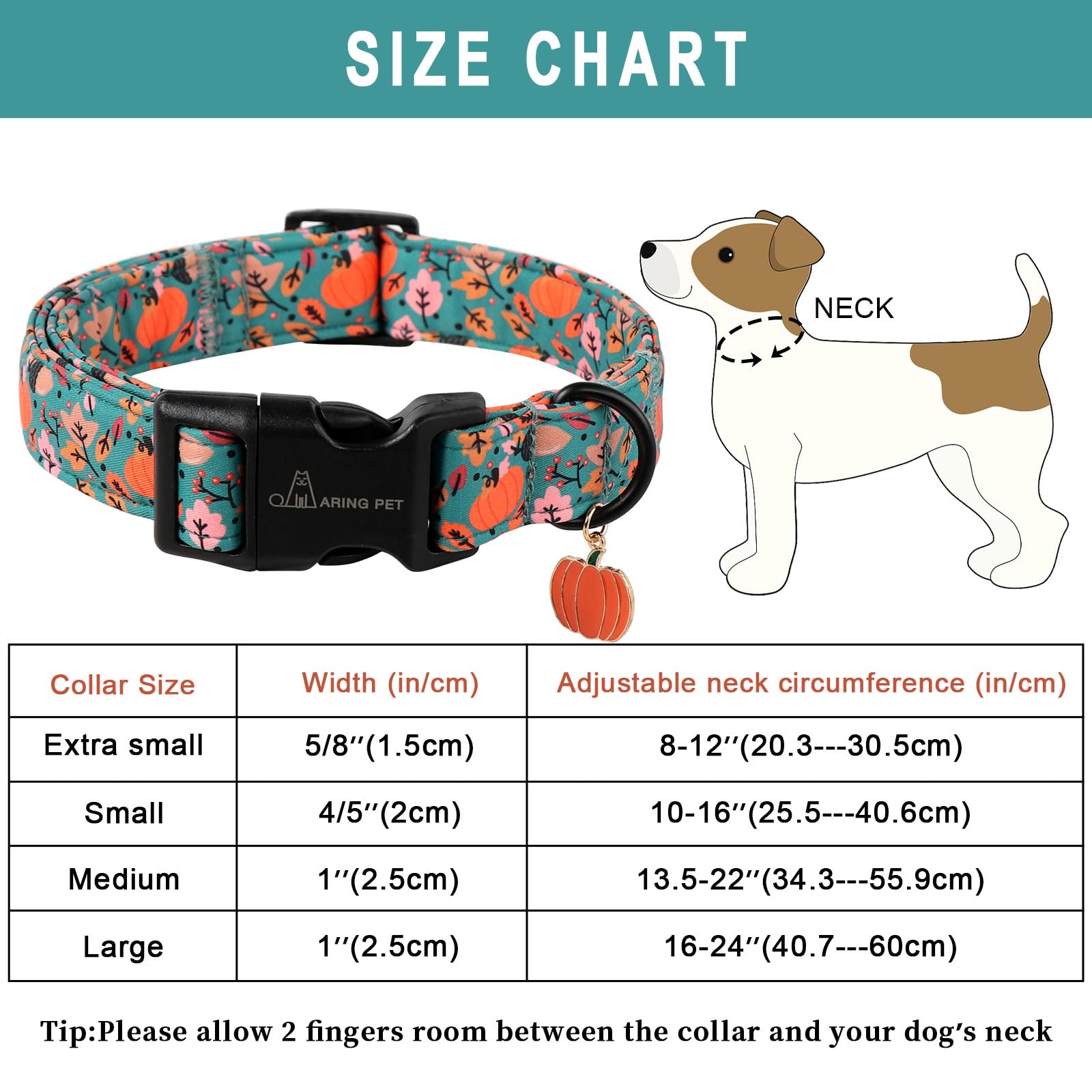 Aring Pet Halloween Dog Collar-Cute Green Pumpkin Dog Collars, Adjustable Fall Printed Pet Collars Puppy Collar With Quick Relea