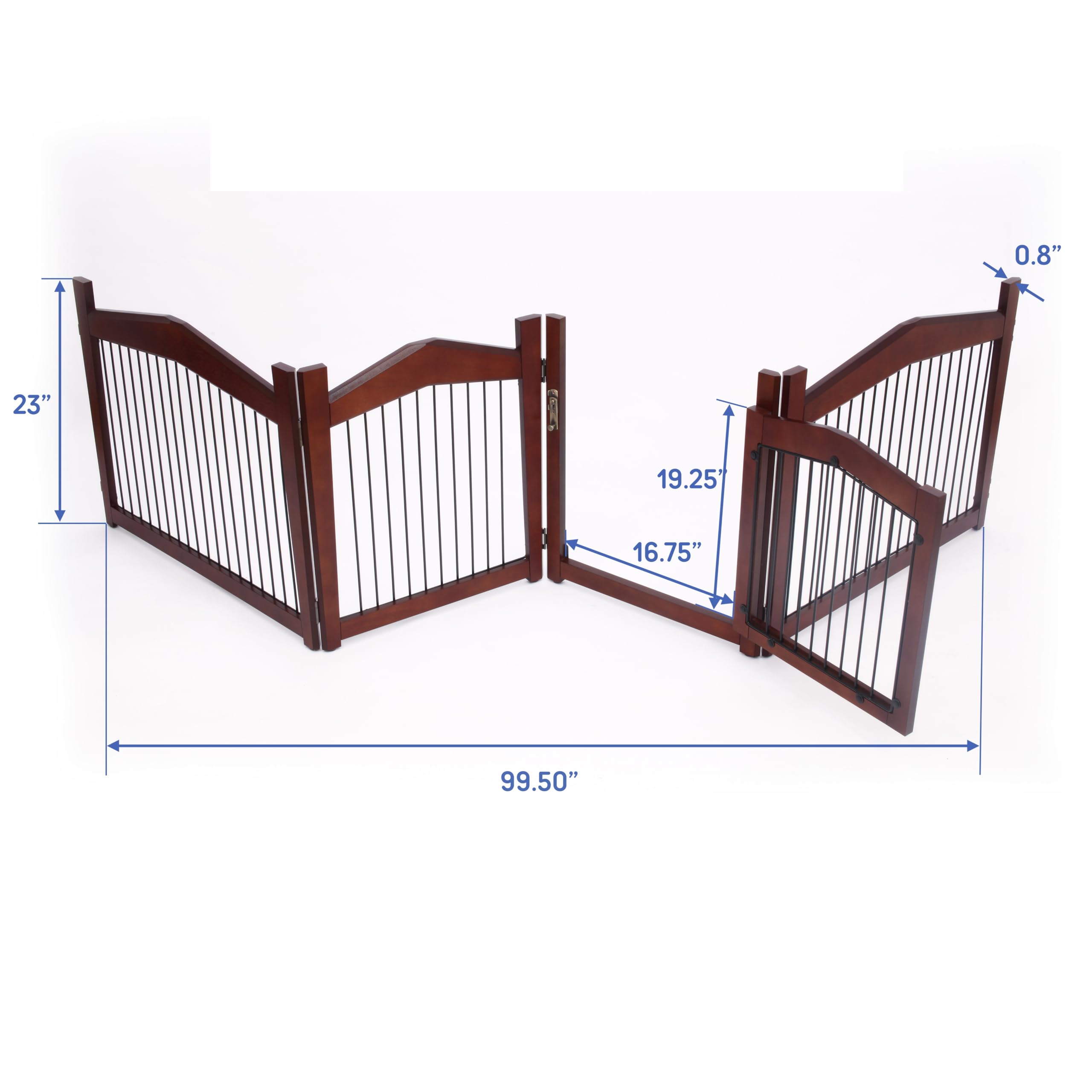Merry Pet 2-In-1 Configurable Pet Crate And Gate, Brown, Large