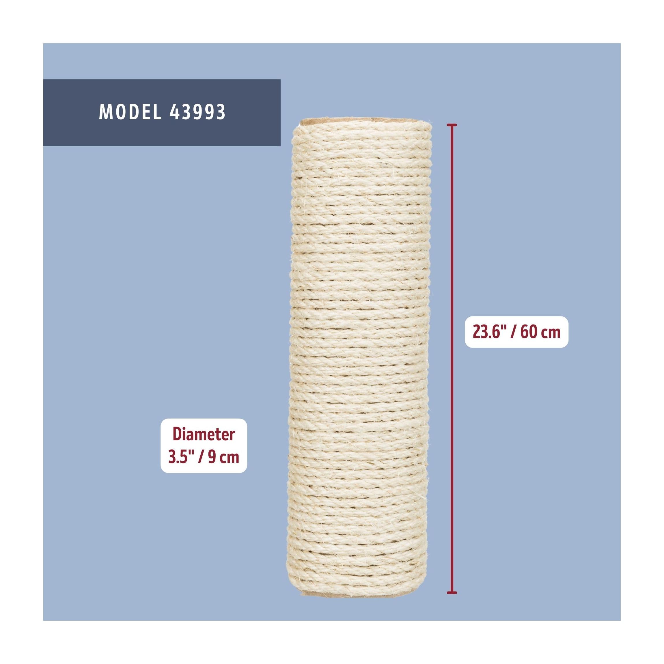 Trixie Replacement Sisal Post For Scratching Posts, Cat Trees And Cat Towers, 3.5 In X 23.6 In (9 X 60 Cm)