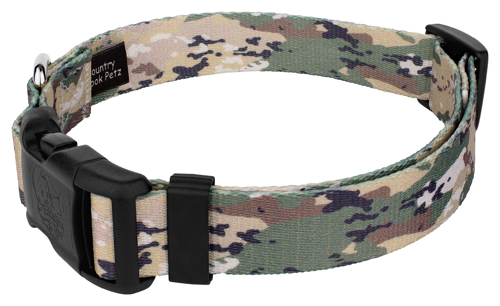 Country Brook Petz - Deluxe Mountain Viper Camo Dog Collar - Made In The U.S.A. - Camouflage Collection With 16 Rugged Designs (