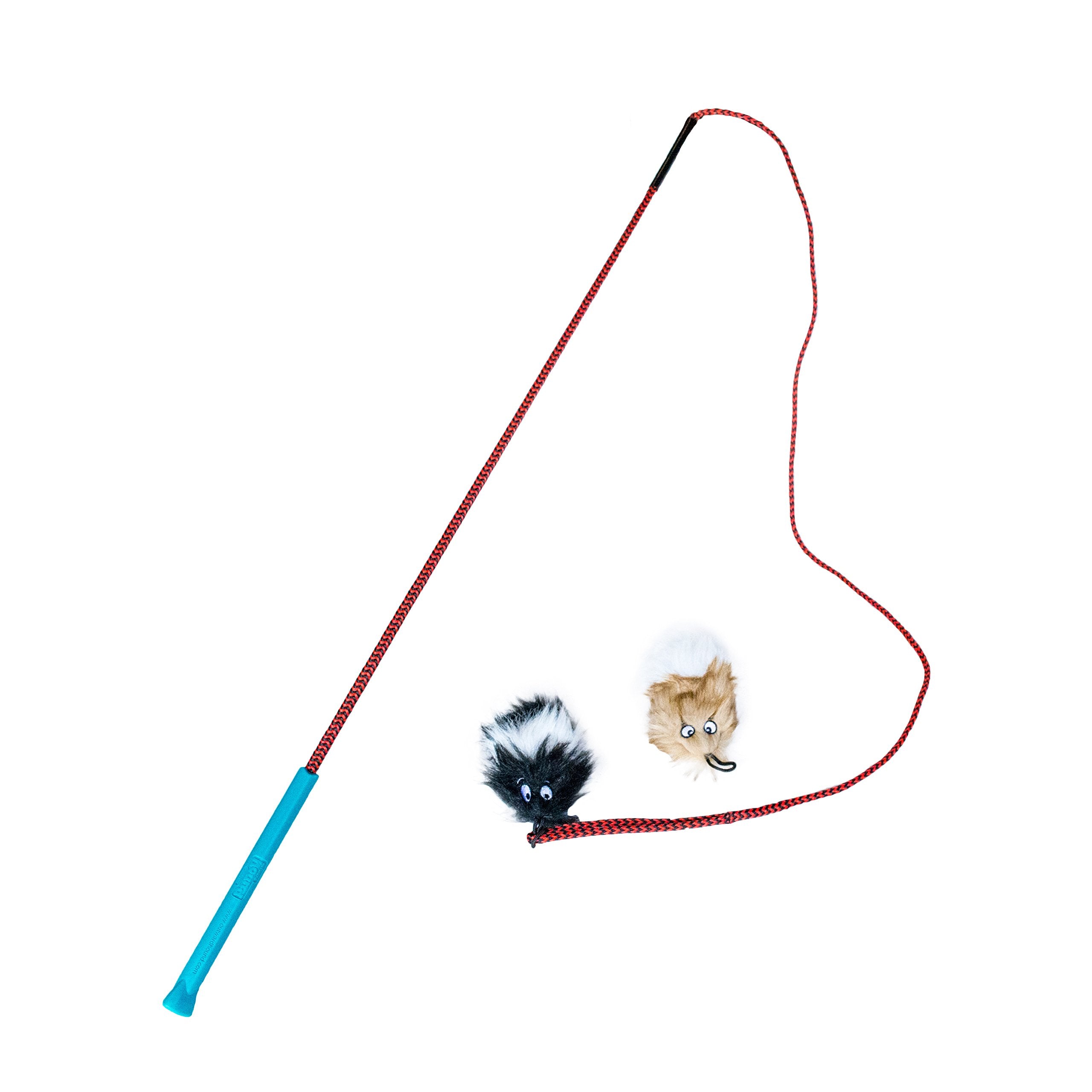 Outward Hound Tail Teaser Durable Dog Wand With Soft Plush Toys