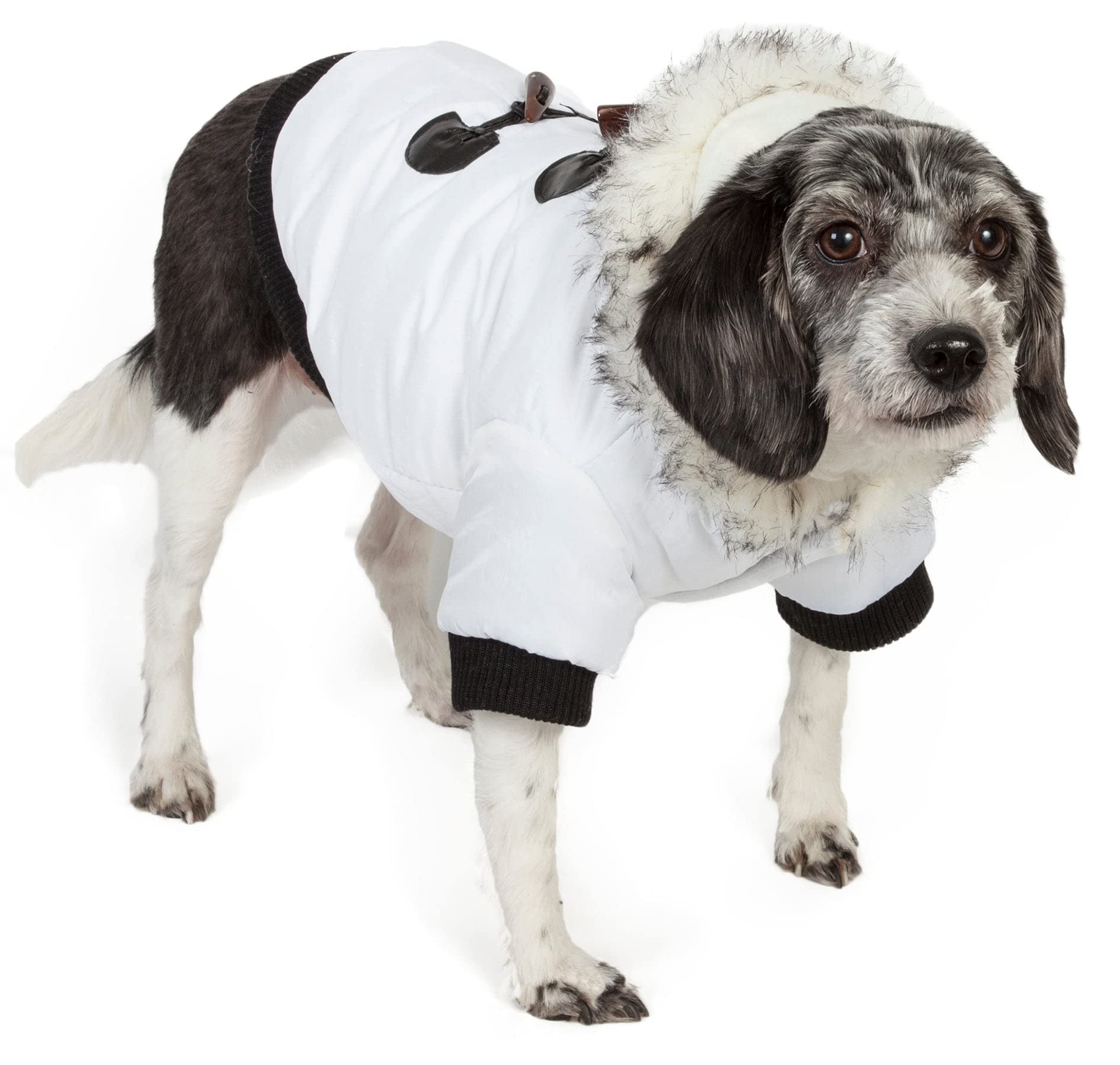 Pet Life Aspen Winter White Fashion Dog Jacket Parka - Dog Coat With 3M Thinsulate Insulation Technology - Winter Dog Clothes Fo