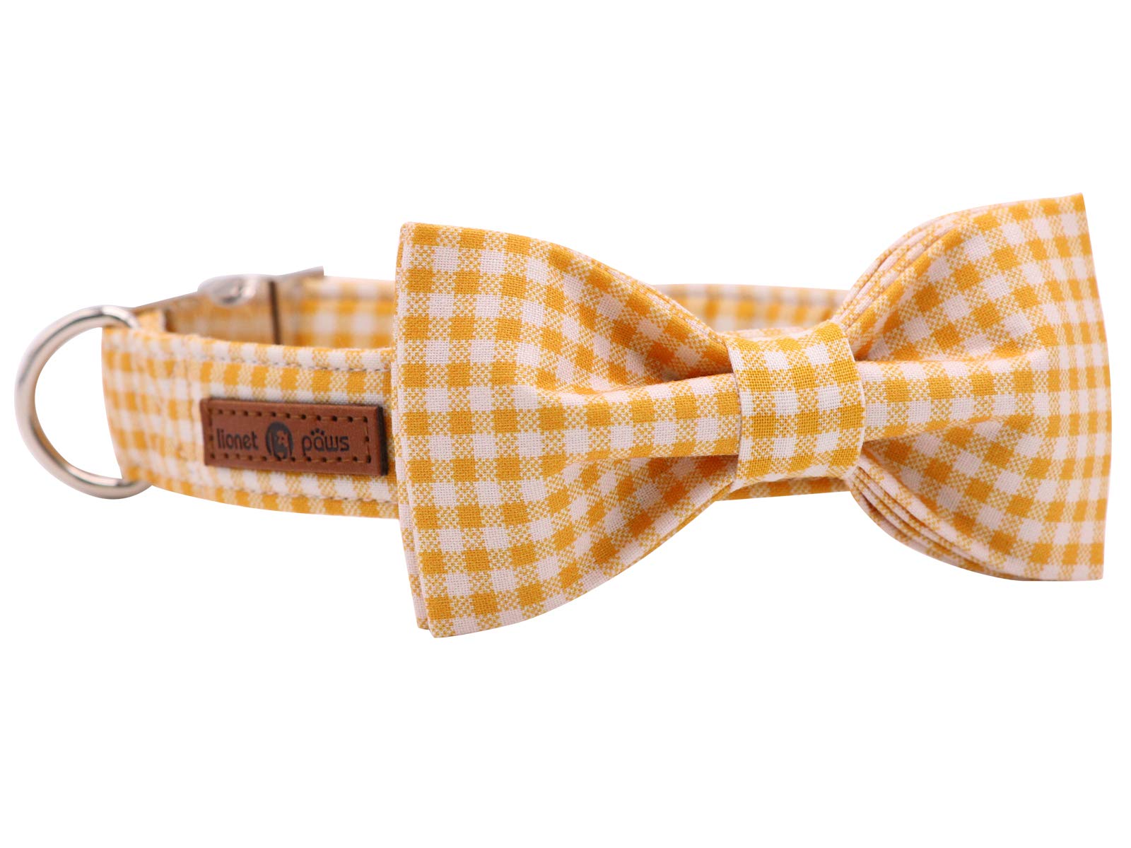 Lionet Paws Dog Collar With Bowtie, Durable Adjustable And Comfortable Collar For Xx-Small Dogs And Cats, Neck 7-11In