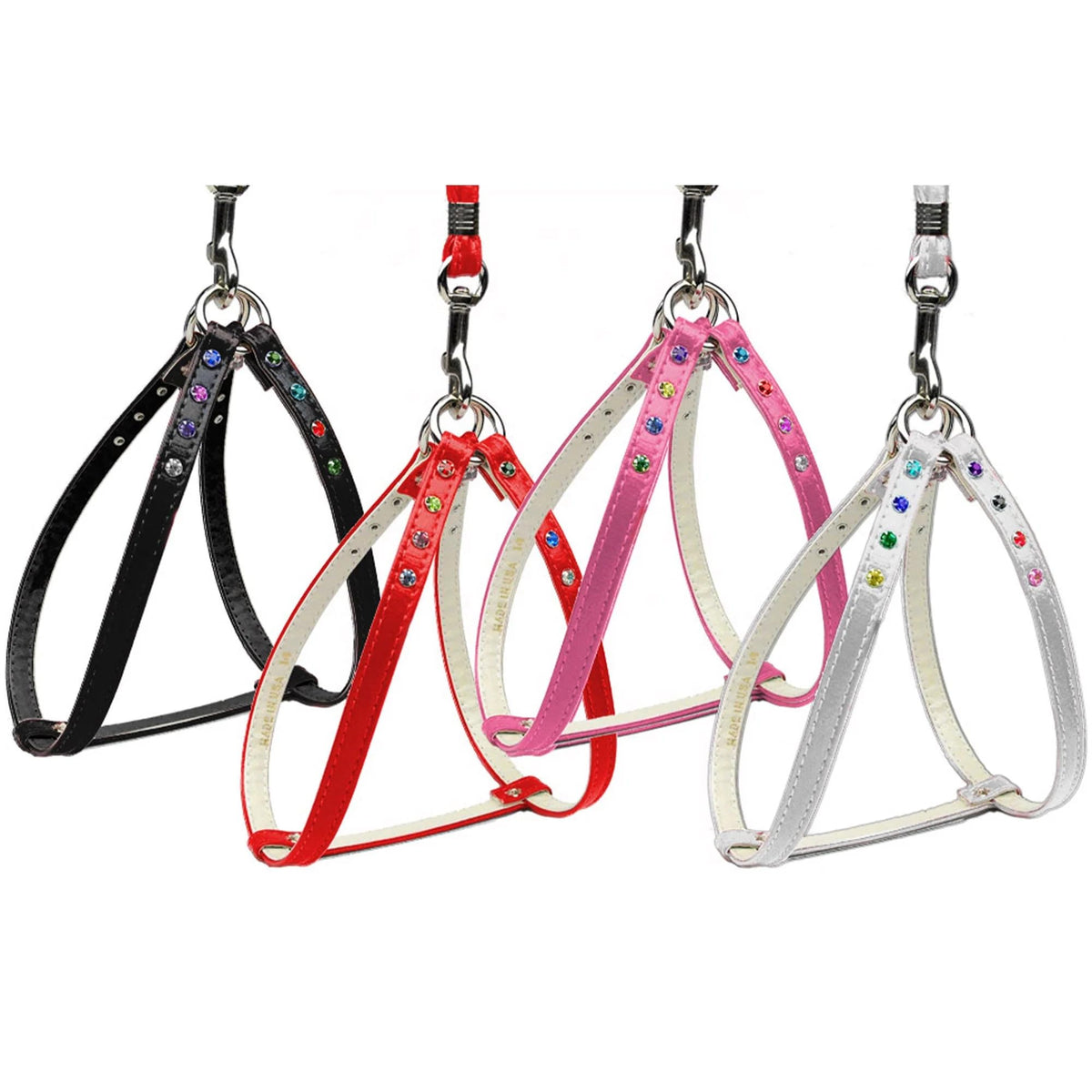 Dog, Puppy & Pet Step-in Harness, Confetti Jewel Red 8