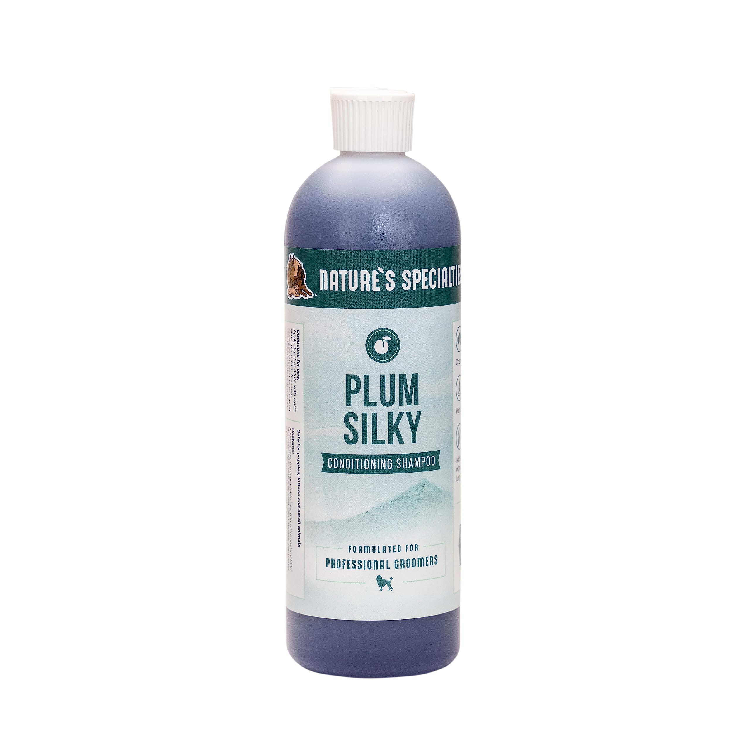 Nature'S Specialties Plum Silky Ultra Concentrated Dog Shampoo Conditioner, Makes Up To 3 Gallons, Natural Choice For Professional Pet Groomers, Silk Proteins, Made In Usa, 16Oz