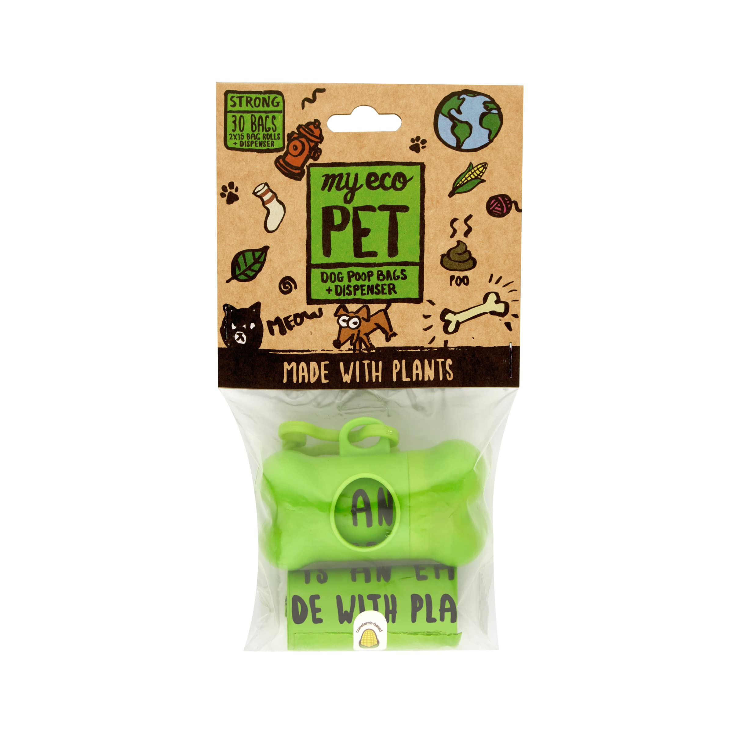 Myecopet® Dog Poop Bags With Portable Dispenser | Durable & Easy-To-Use Dog Waste Bags | Extra Thick, Leak-Proof, And Odor-Locking | Includes 2 Rolls + Dispenser