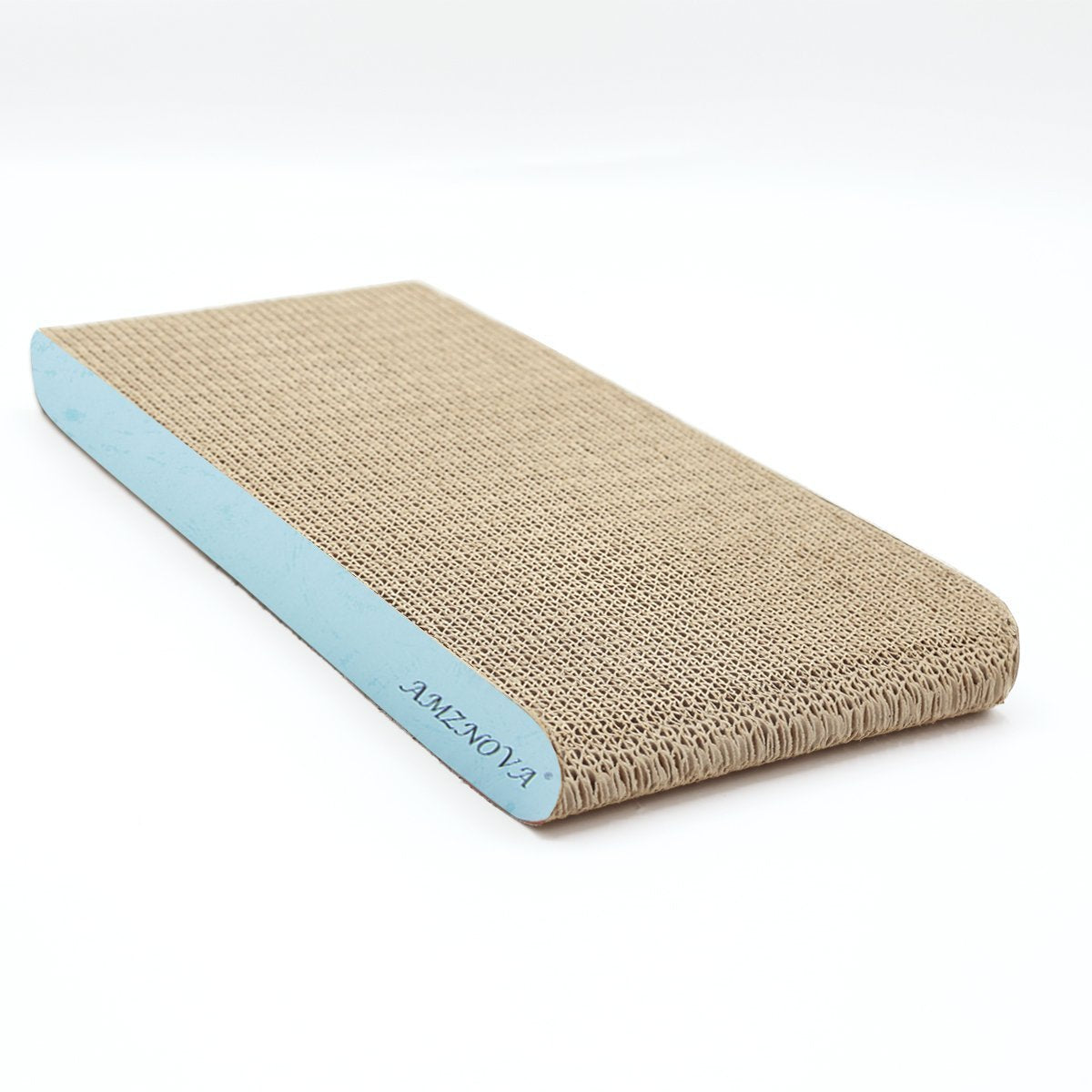 Amznova Cat Scratcher, Cardboard Cat Scratchers, Durable & Recyclable Scratching Pad, Colors Series, Narrow, Baby Blue