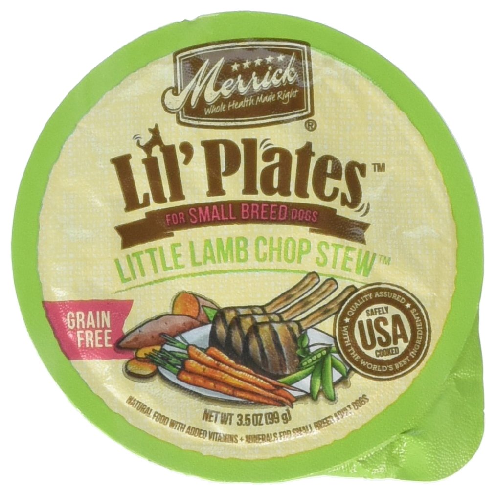 Merrick Lils Plates 3.5-Oz Grain Free Wet Food for Small Breed Dogs12 Cans - Little Lamb Chop Stew