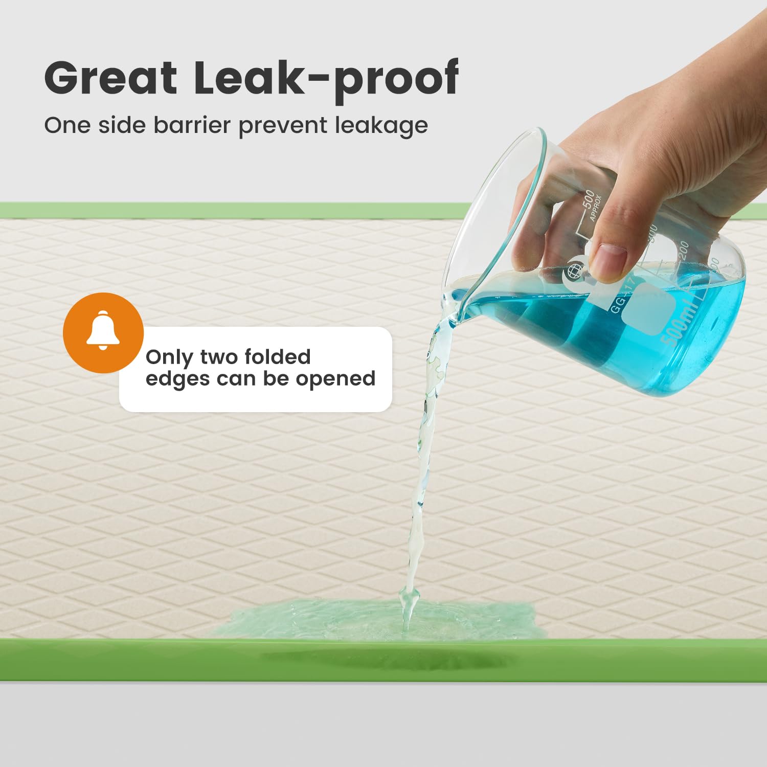 Dog Pee Pads Rugular 22 x22 , Thicker ECO Green Small Disposable Puppy Training Pads Super Absorbent Full Edge-Wrapping Pad for