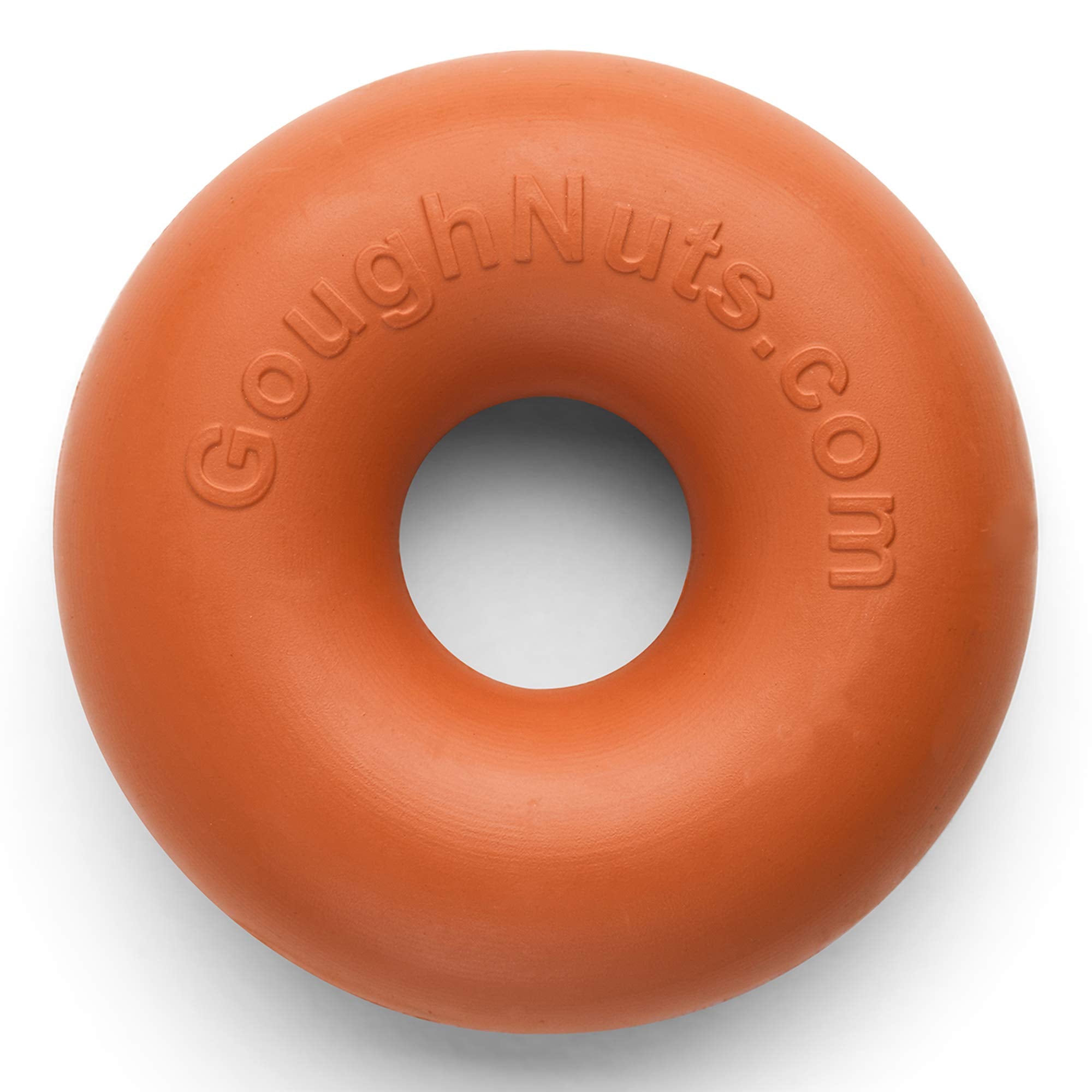 Goughnuts — Dog Toys for Aggressive Chewers | Virtually Indestructible Dog Toys for Small Breeds Such as Pit Bulls | Heavy Duty Dog Toy | Orange