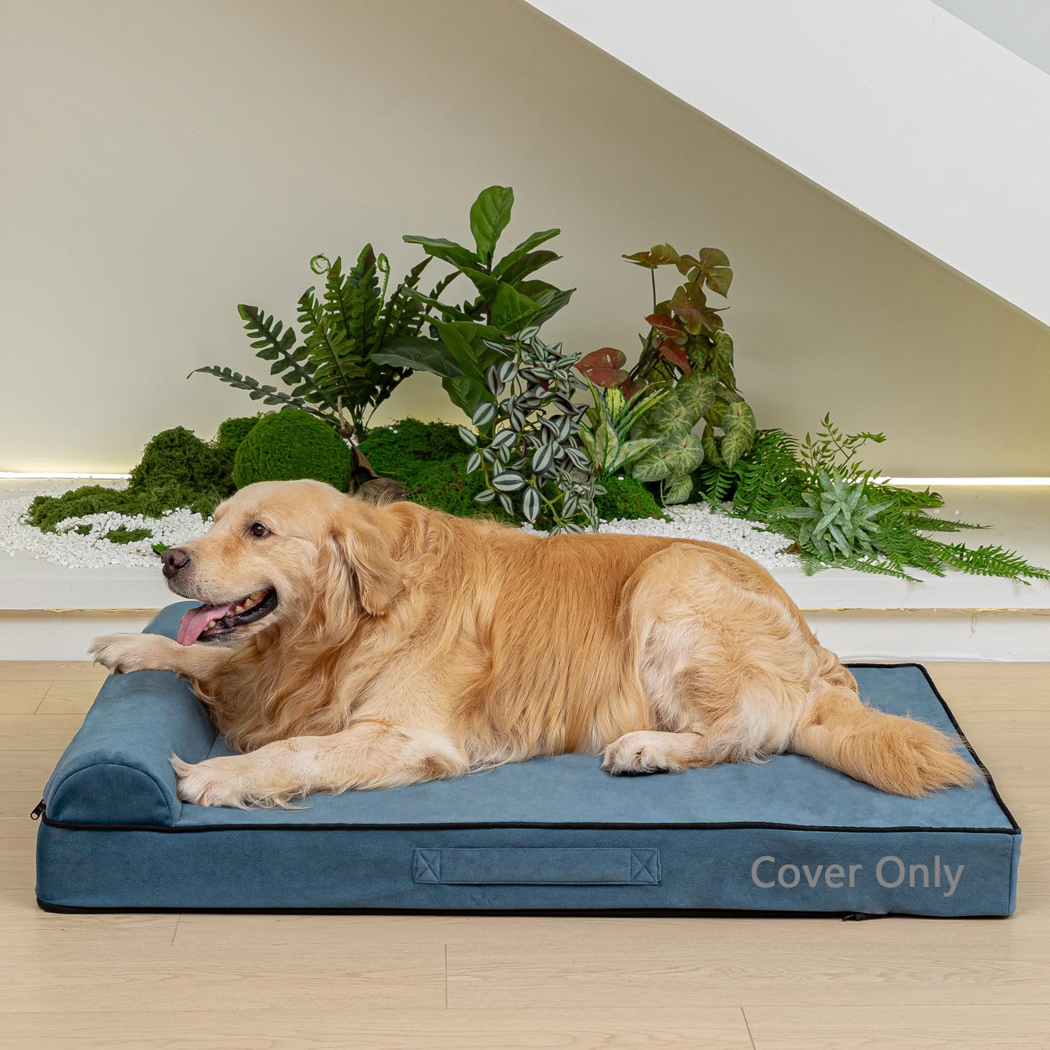 Dog Bed Replacement Cover With Built-In Orthopedic Pillow, Waterproof With Zipper, 44X32X4 Inches, Cover Only With Pillow Insert