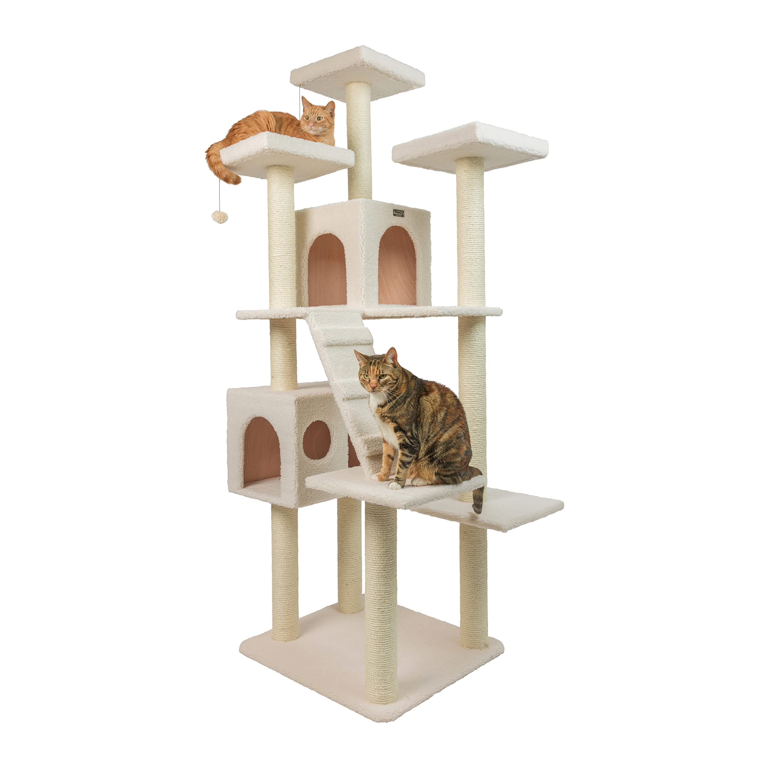 Armarkat Cat Tree Model B7701, Ivory, 36(L)X31(W)X77(H)