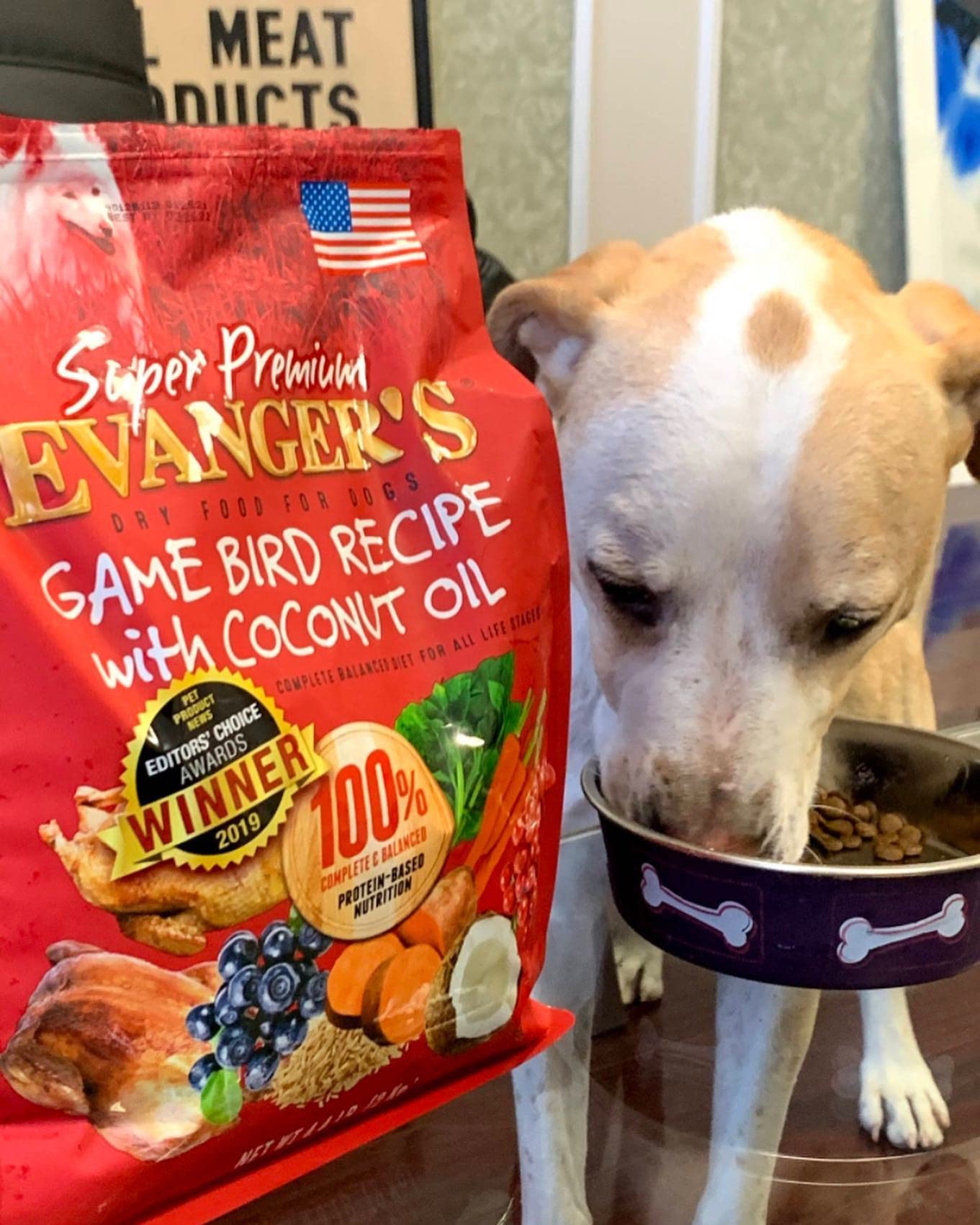 Evangers Super Gamebird Recipe with Coconut Oil Dry Dog Food - 4.4 lb Bag - Hypoallergenic Duck & Turkey Formula - Grain-Free,