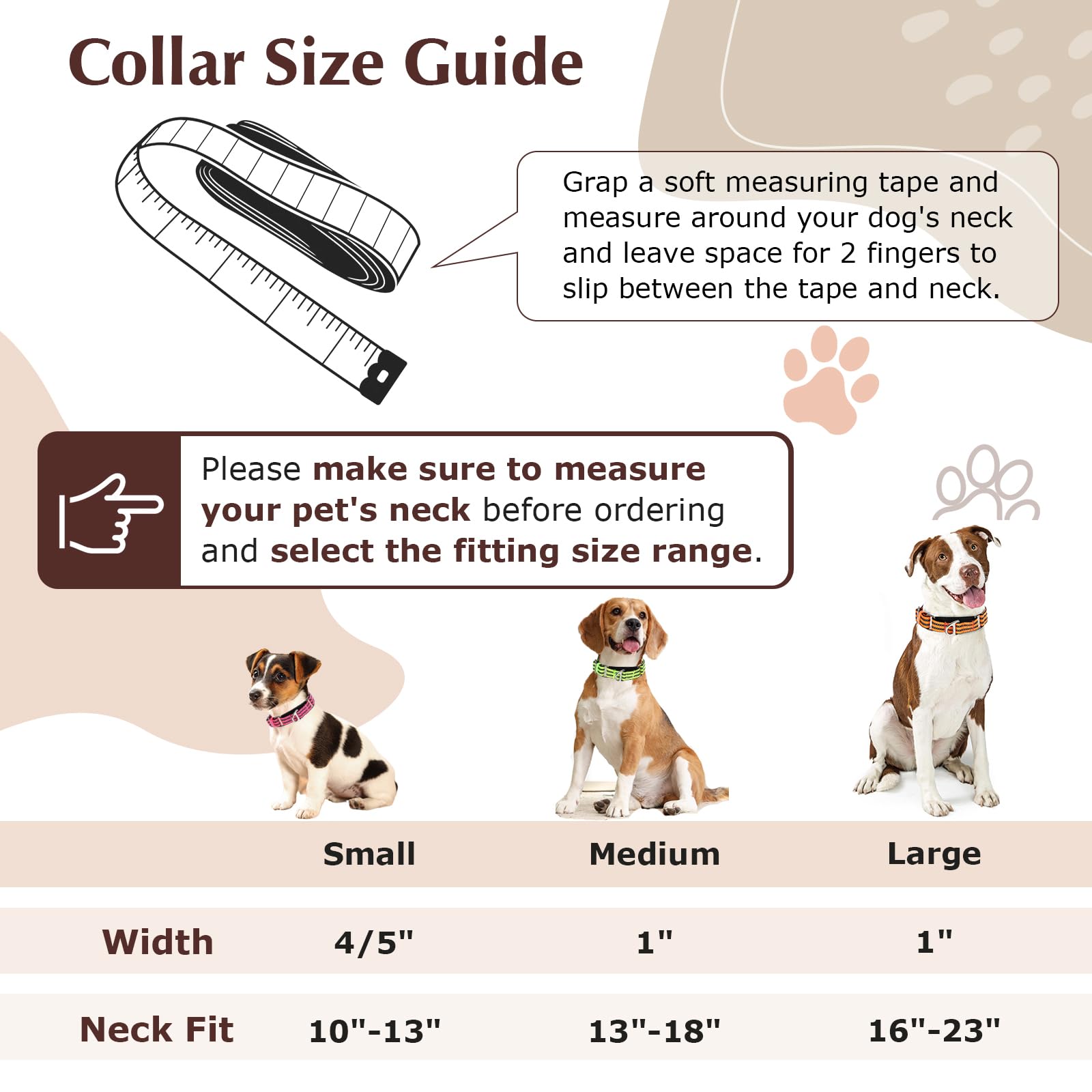 Onefojojo Martingale Dog Collars Reflective Nylon Dog Collar With No Buckle Adjustable Training No Slip Dog Collar (Large,Pink)