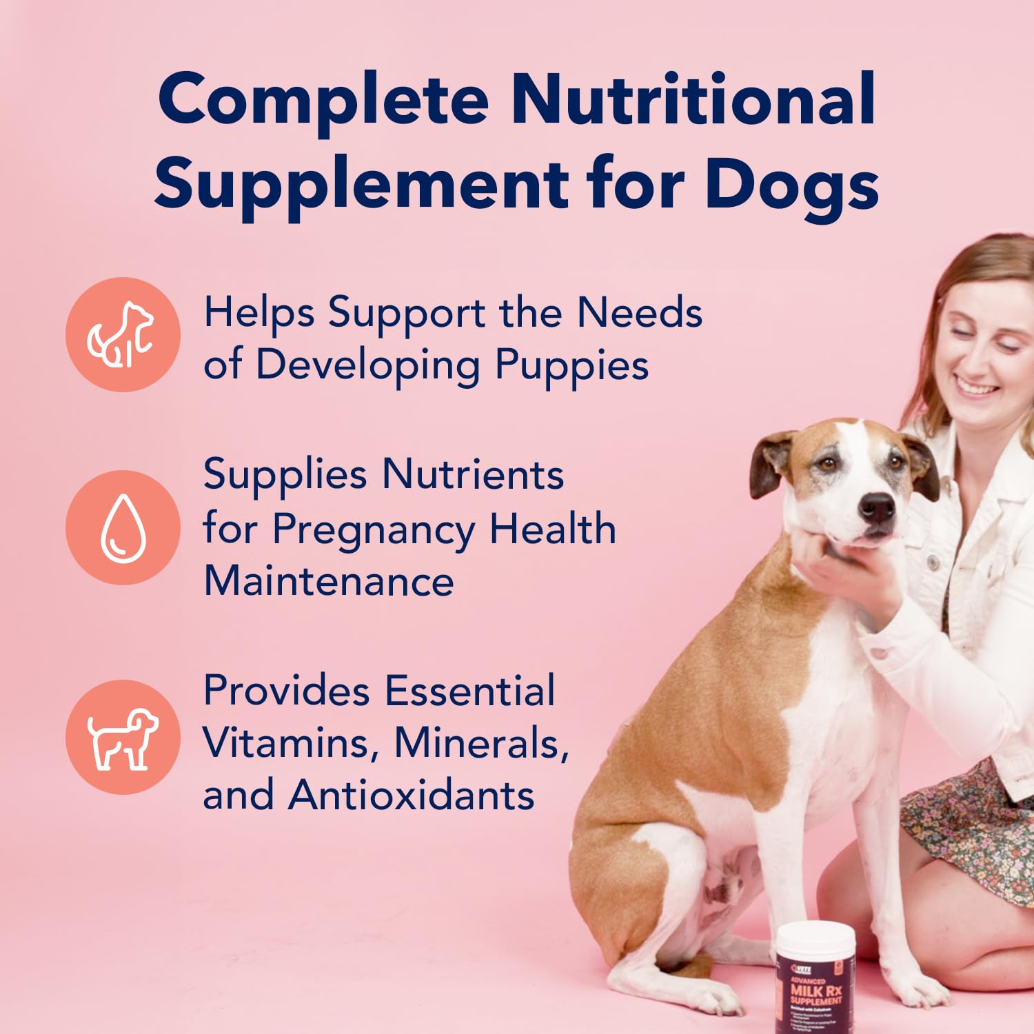 Vets Preferred Puppy Milk Replacement Formula - Dog Milk Replacer Powder Supplement for Pregnant, Lactating, Aging Dogs - Enrich