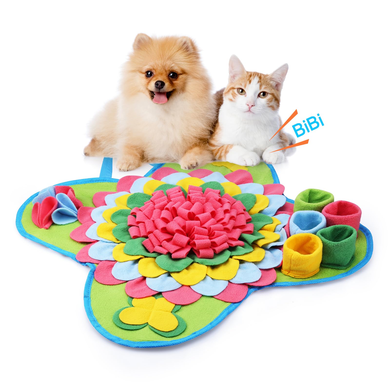 Ankilo Snuffle Mat For Slow Eating & Stress Relief - 20'' X 20'' Smell Training Mat For Small To Large Dogs