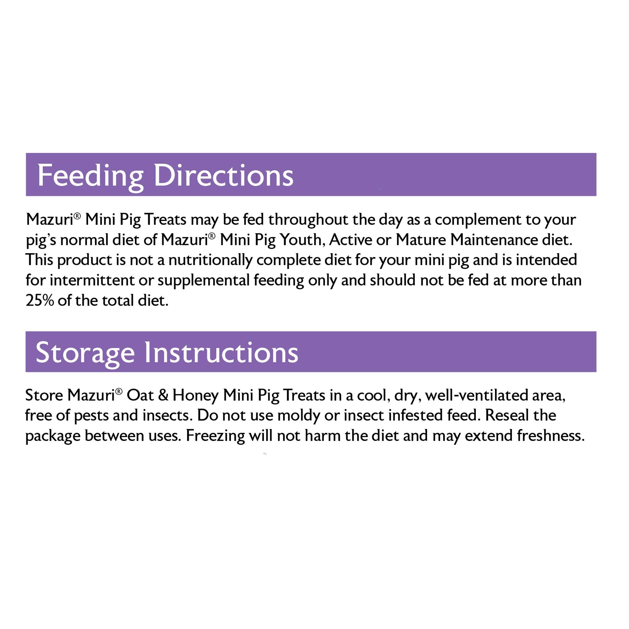 Mazuri Mini Pig Treats - Oat & Honey, 6 lb.