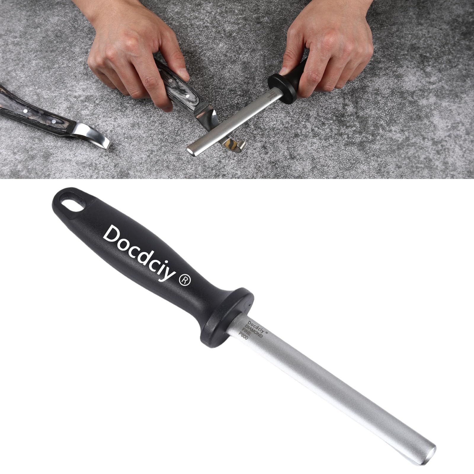Docdciy 5 Inch Hoof Knife Sharpener, Farrier Tools,Farrier Tool With 800 Grit Diamond Abrasives,Coated To Keep Hoof Knives Sharp