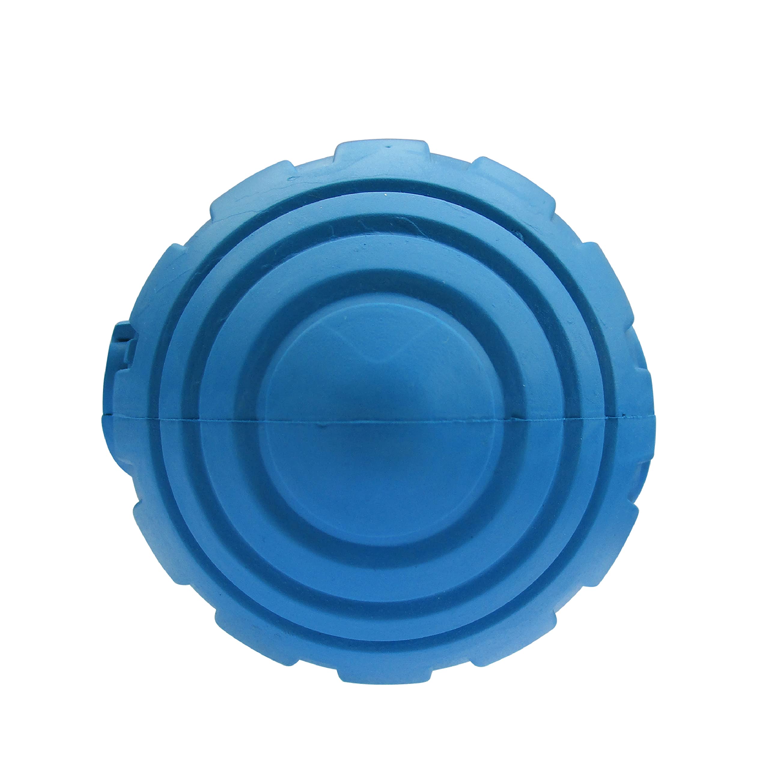 Nerf Dog Ridged Football Dog Toy With Interactive Squeaker, Lightweight, Durable And Water Resistant, 7 Inch Diameter For Medium/Large Breeds, Single Unit, Blue