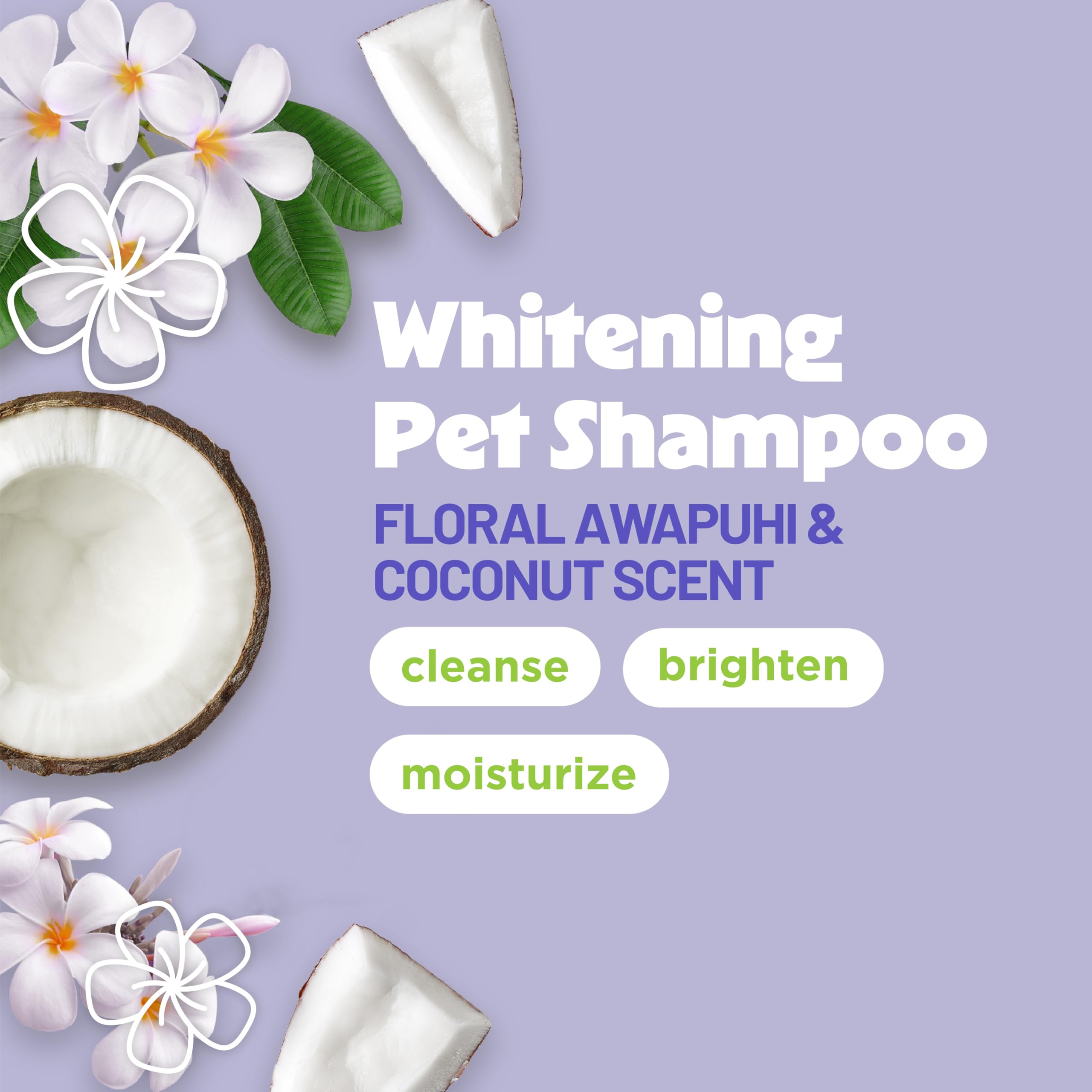 Tropiclean Whitening Dog Shampoo, Professional Dog Shampoo, Whitening & Brightening, For All Coat & Color Types, Puppy Safe, Made In Usa, 1 Gallon