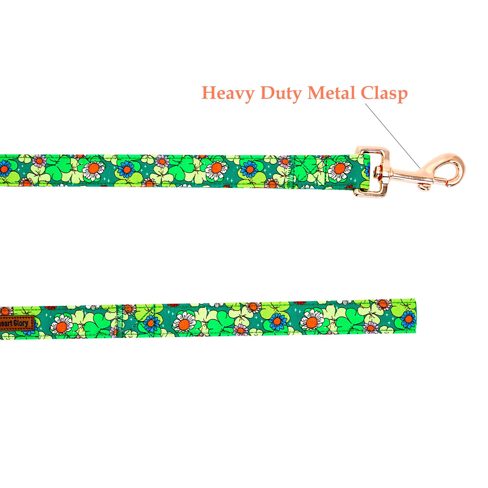 Lionheart Glory St. Patrick Dog Leash-Lucky Clover Shamrock Dog Leashes Strong Comfortable Soft Handle For Small Medium And Larg