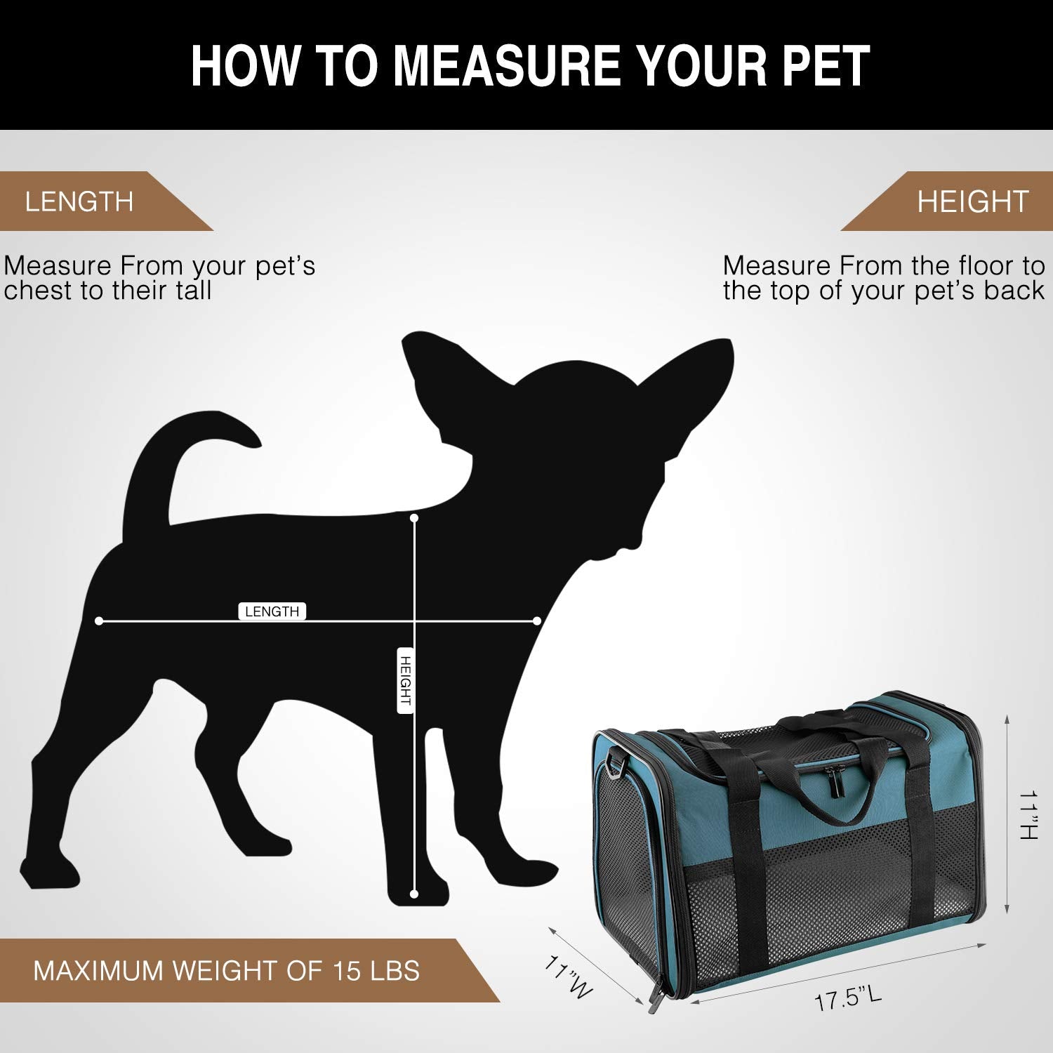 Akinerri Airline Approved Pet Carriers,Soft Sided Collapsible For Travel, Puppy, Small Medium Cats